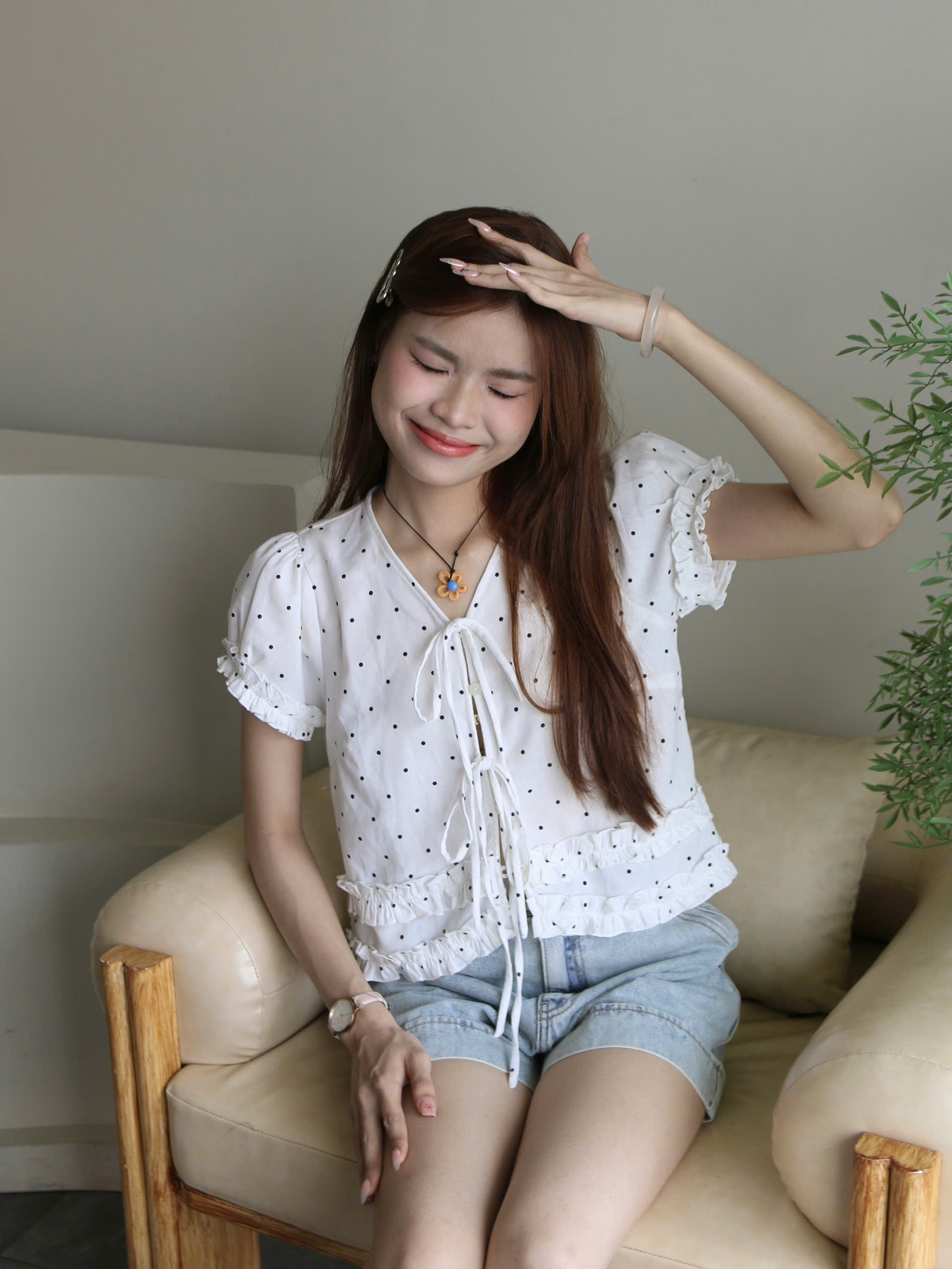 A29219 - A kiểu buộc dây nơ bèo lai&tay