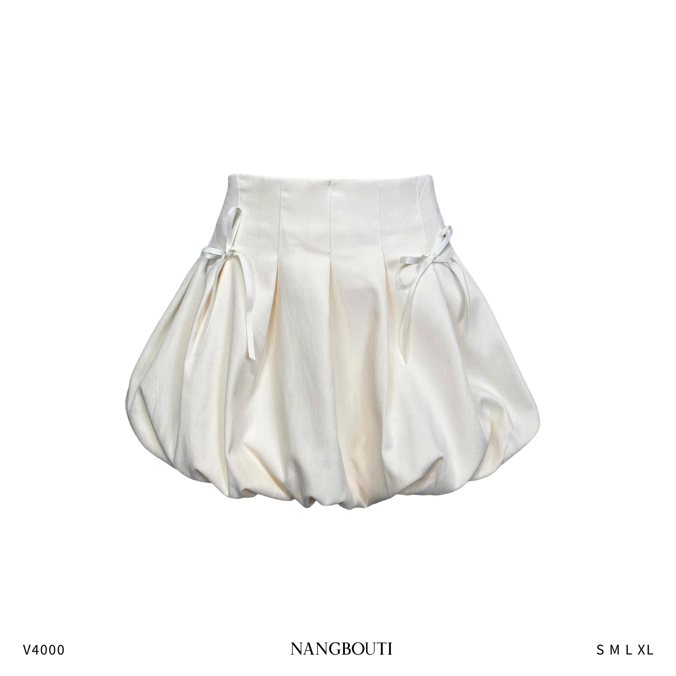 V4000 - V bí ngắn đính 2 dây nơ