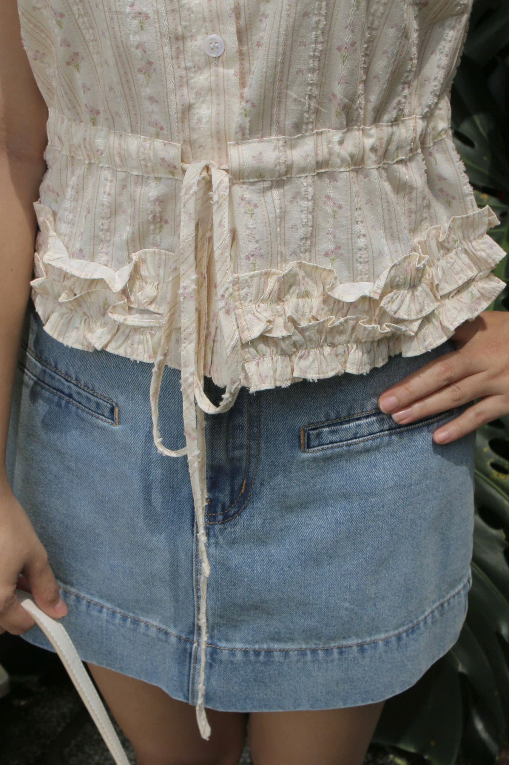 V4008 - V J ngắn lai to 2 túi mổ ngang