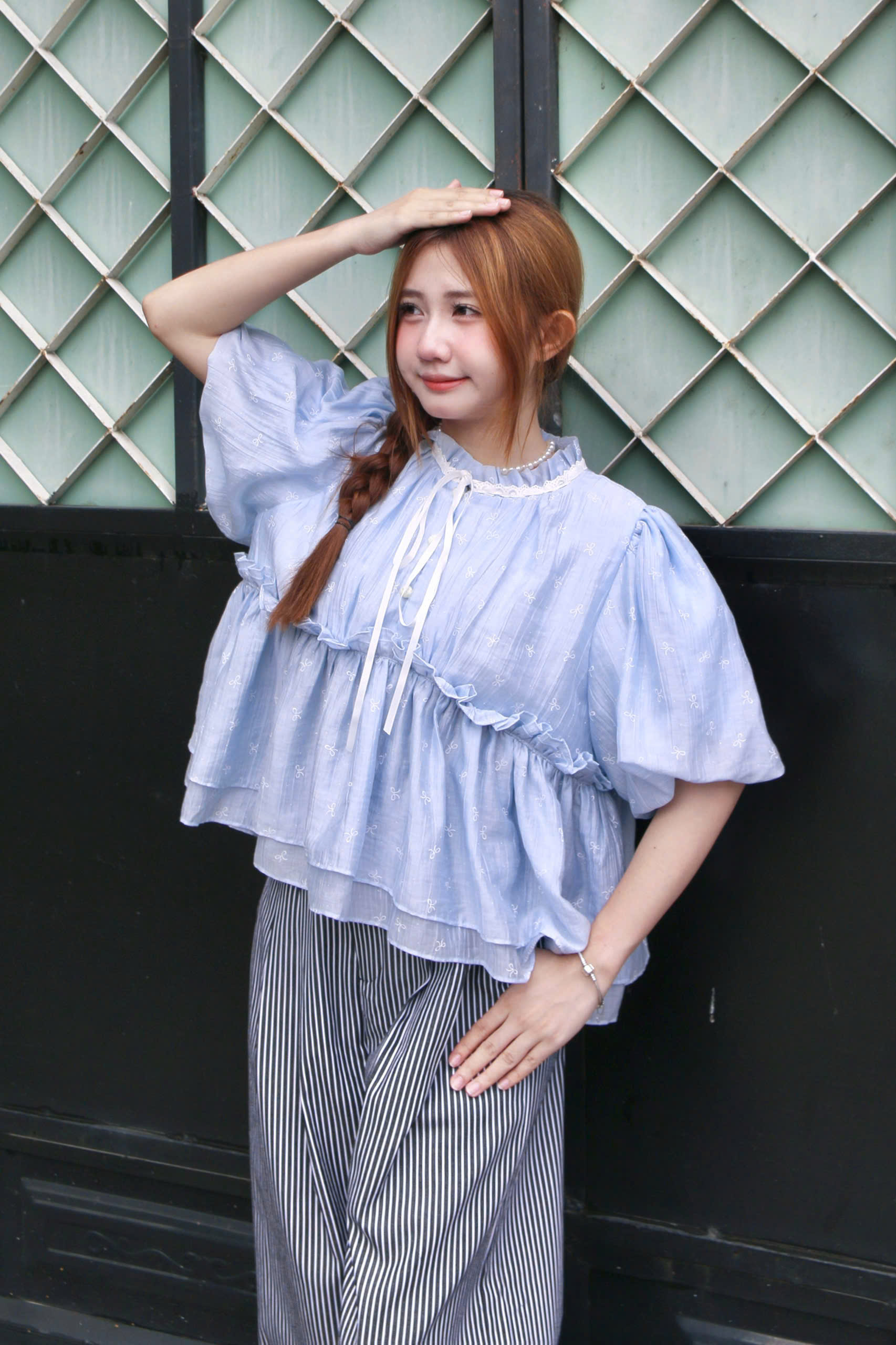 A28516 - A kiểu 2 tầng bèo phối ren&ruy băng