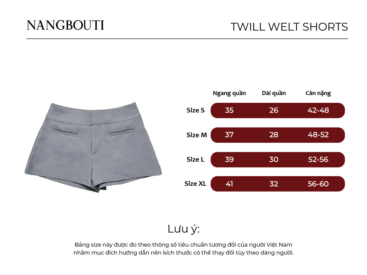 S3691 - Short kaki hàn túi mổ trước
