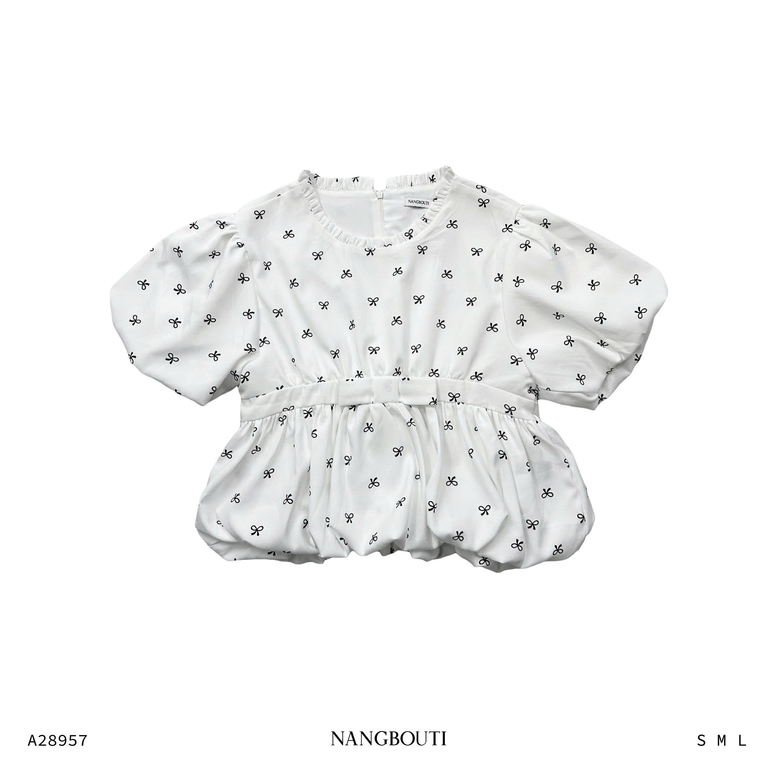 A28957 - A bí tay búp cổ bèo đính nơ