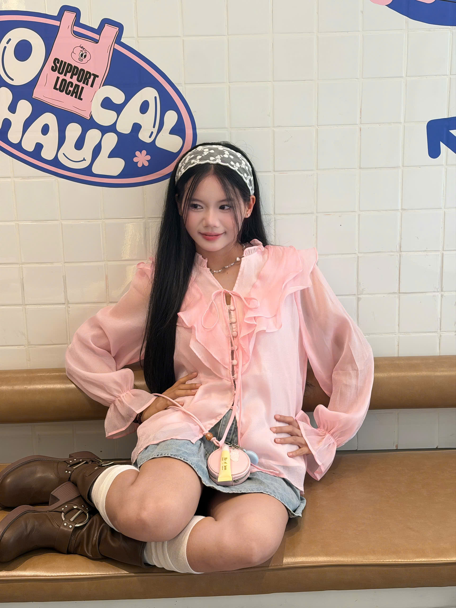 A29529 - A kiểu TD cổ bèo nút bọc