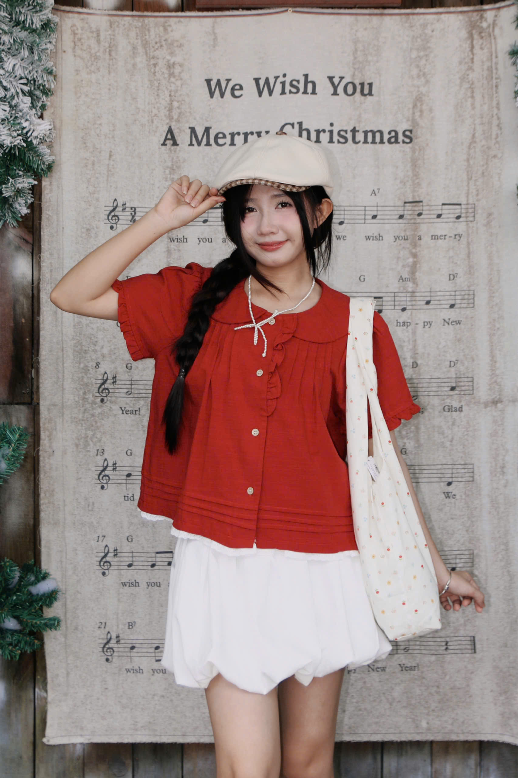 A29221 - A kiểu tay bèo phối ren lai