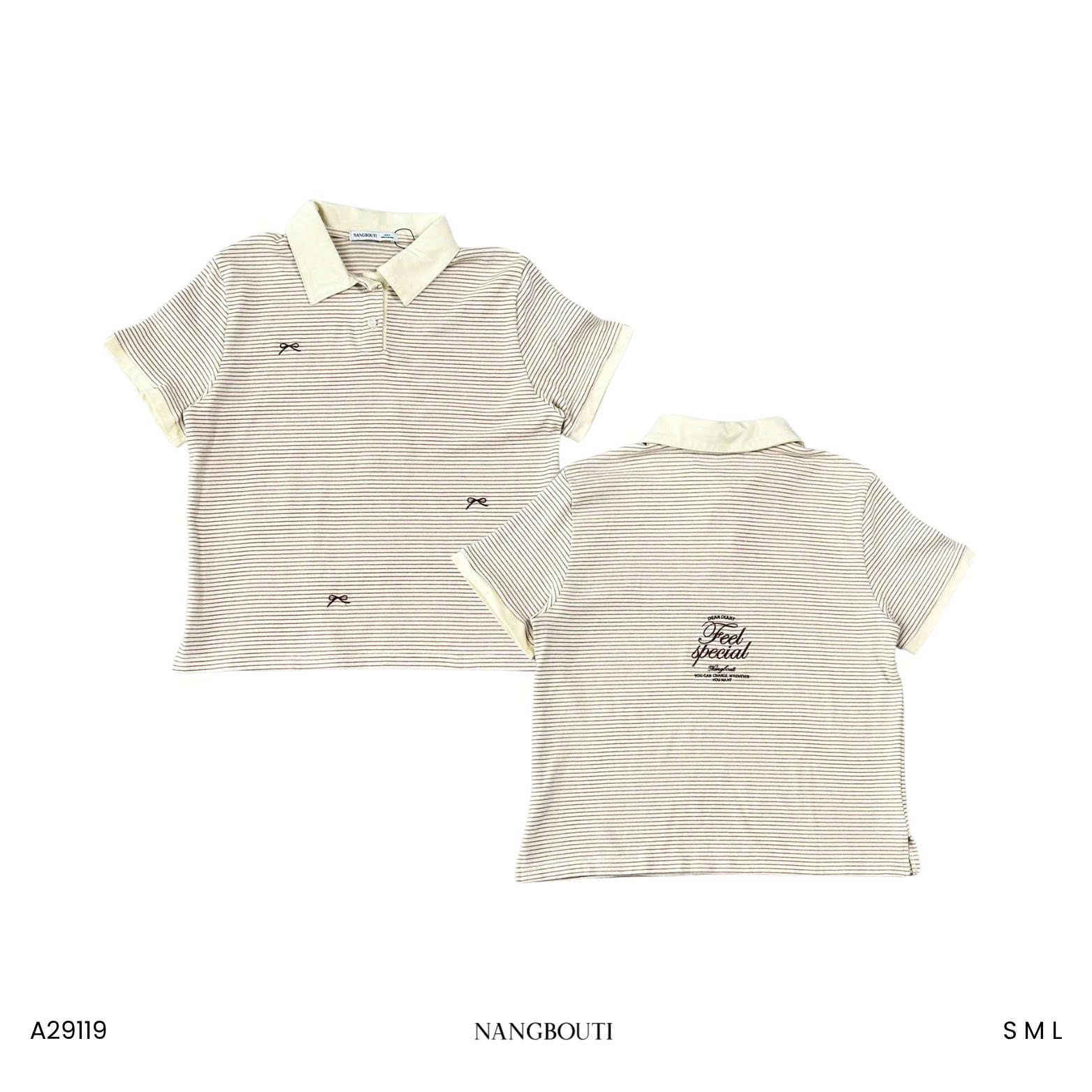 A29119 - A PL sọc phối thêu Fell