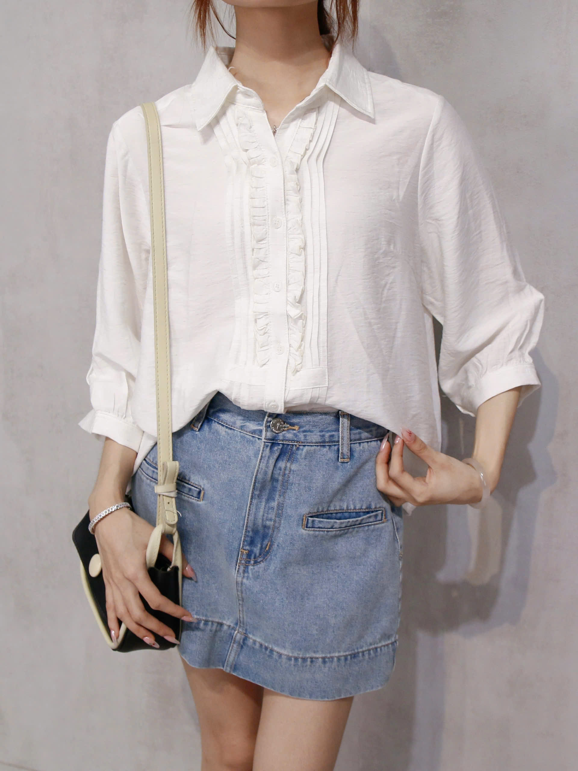 A29188 - A smi xếp li phối bèo ngực