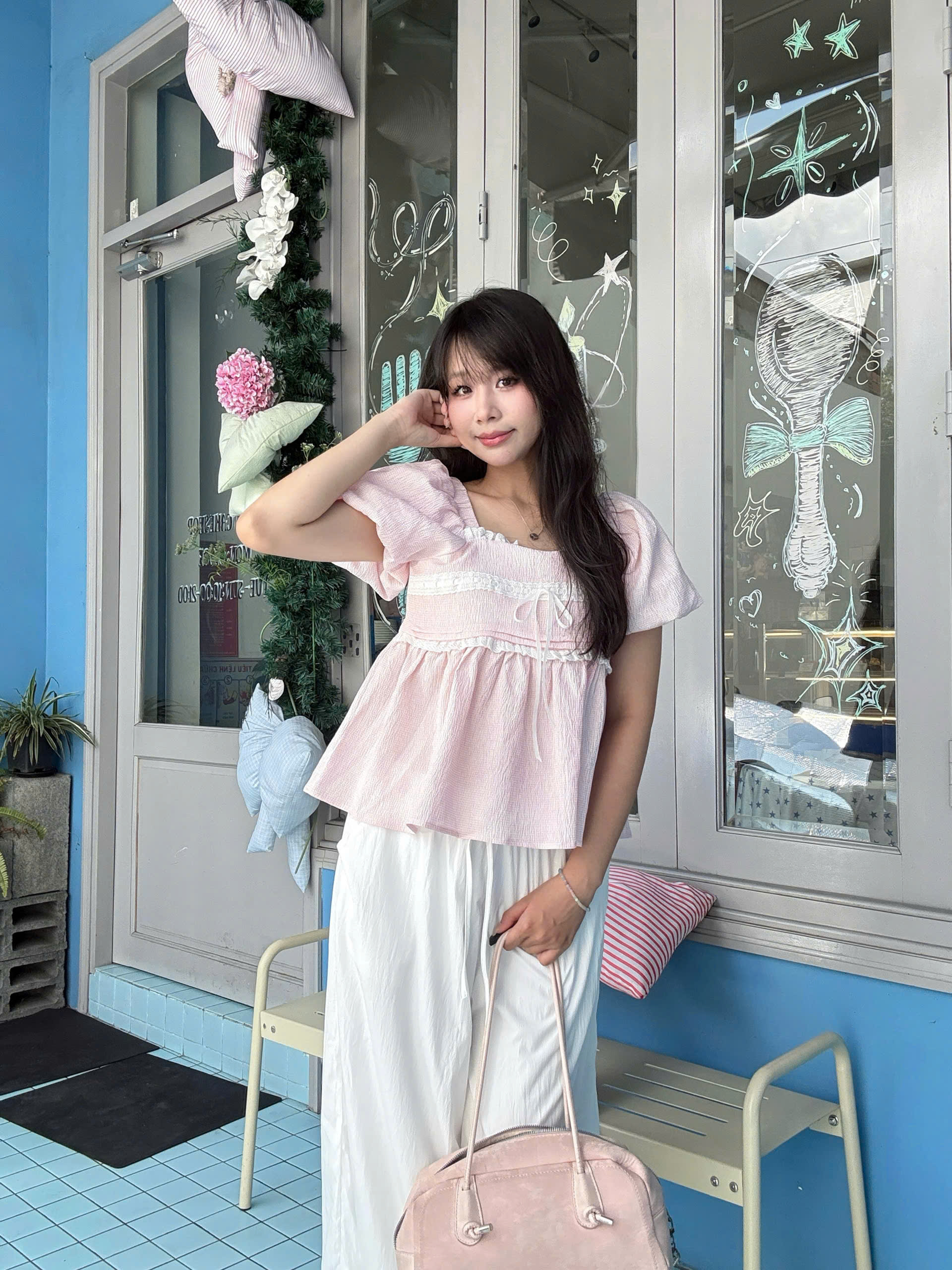 A29673- A babydoll TN phối ren