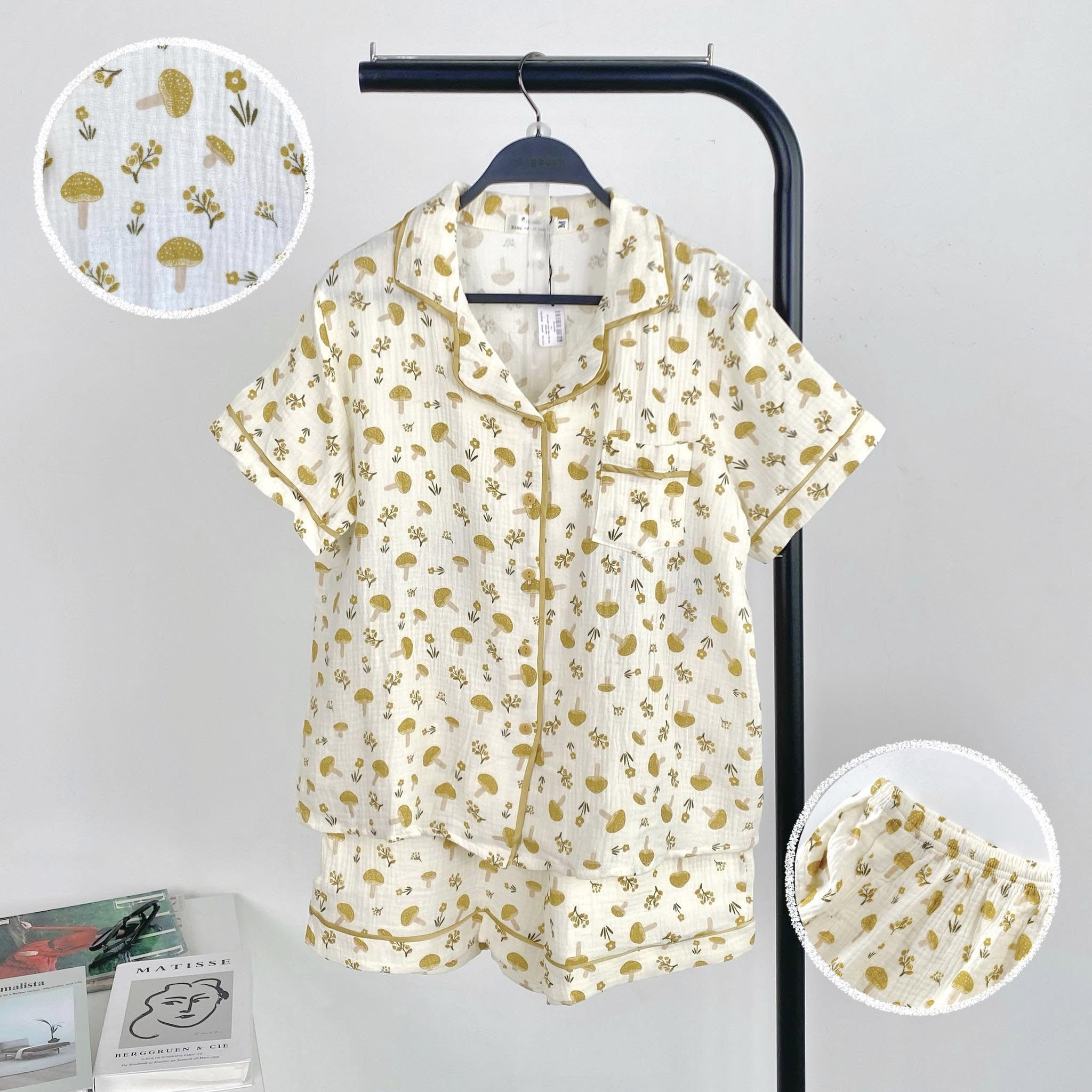 SE1439 - SE muslin TCQC viền 1 túi nhỏ