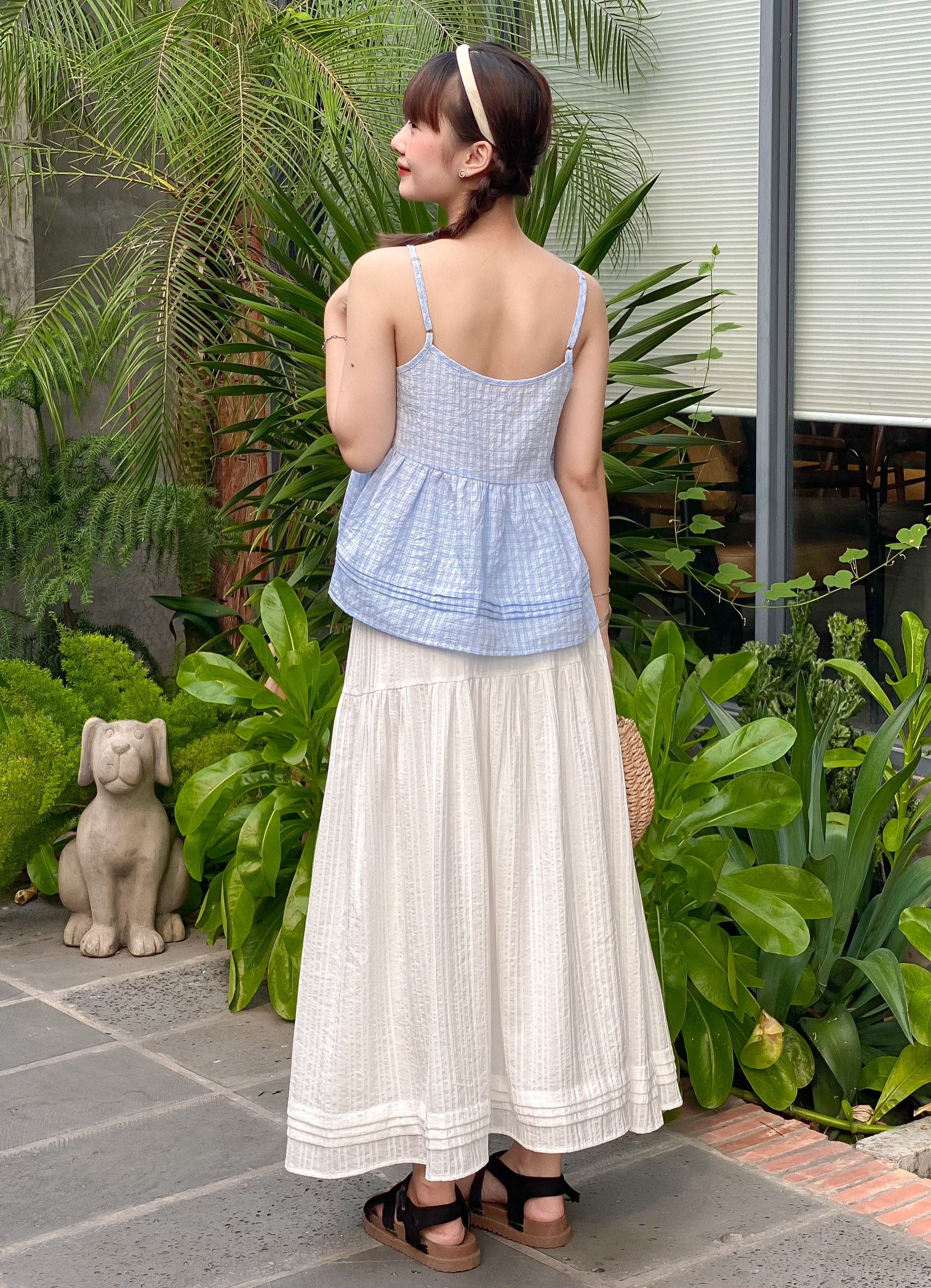A25594 - Babydoll 2D nhấn li trước