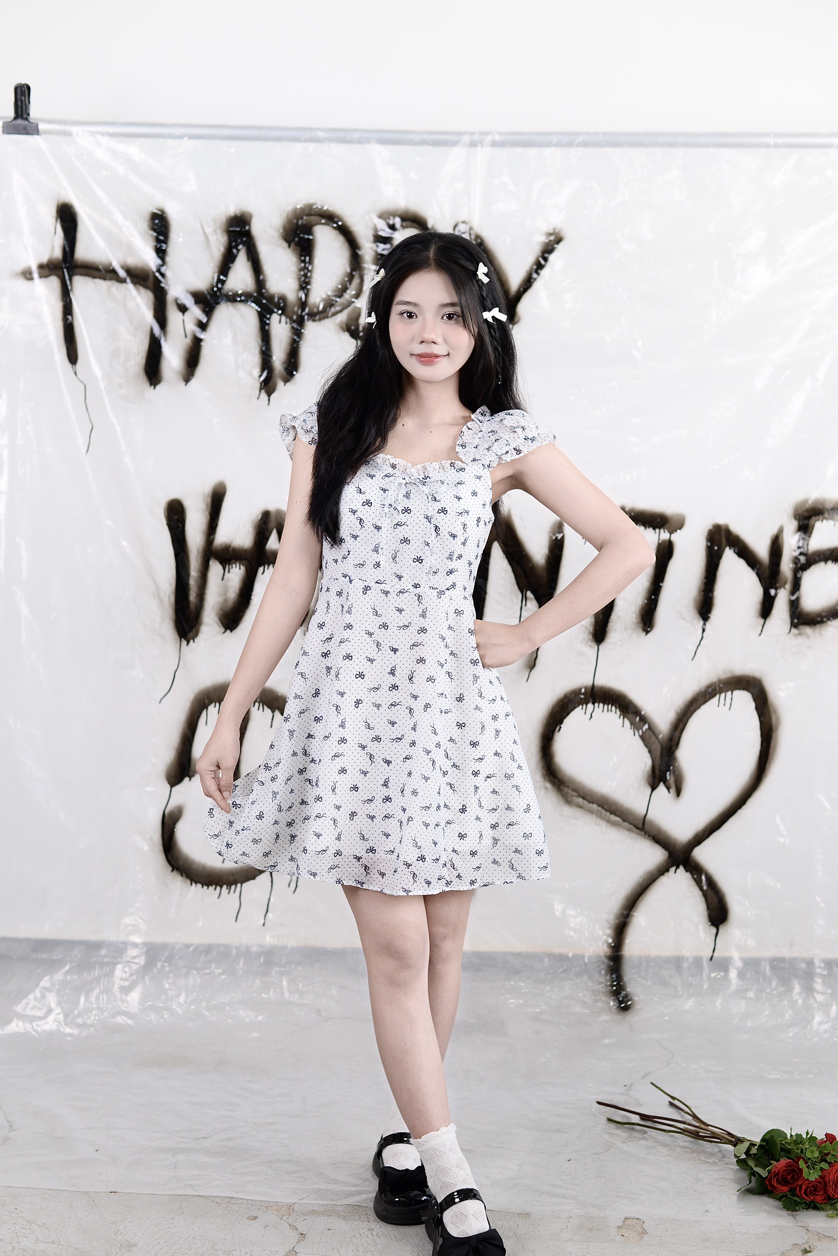 D8571 - D 2 dây dún bèo buộc nơ ngực