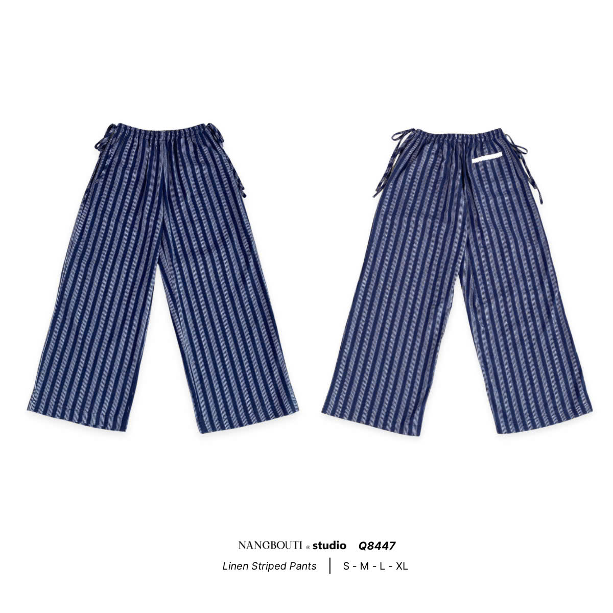 Q8447 - Q sọc dài đính nơ 2 bên