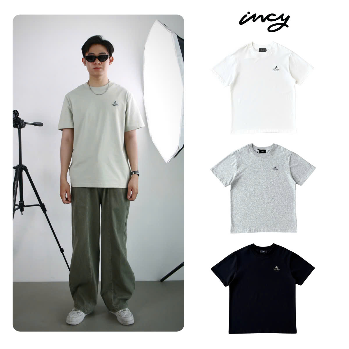 A27697 - A thun nam TN cổ tròn 1203 thêu So