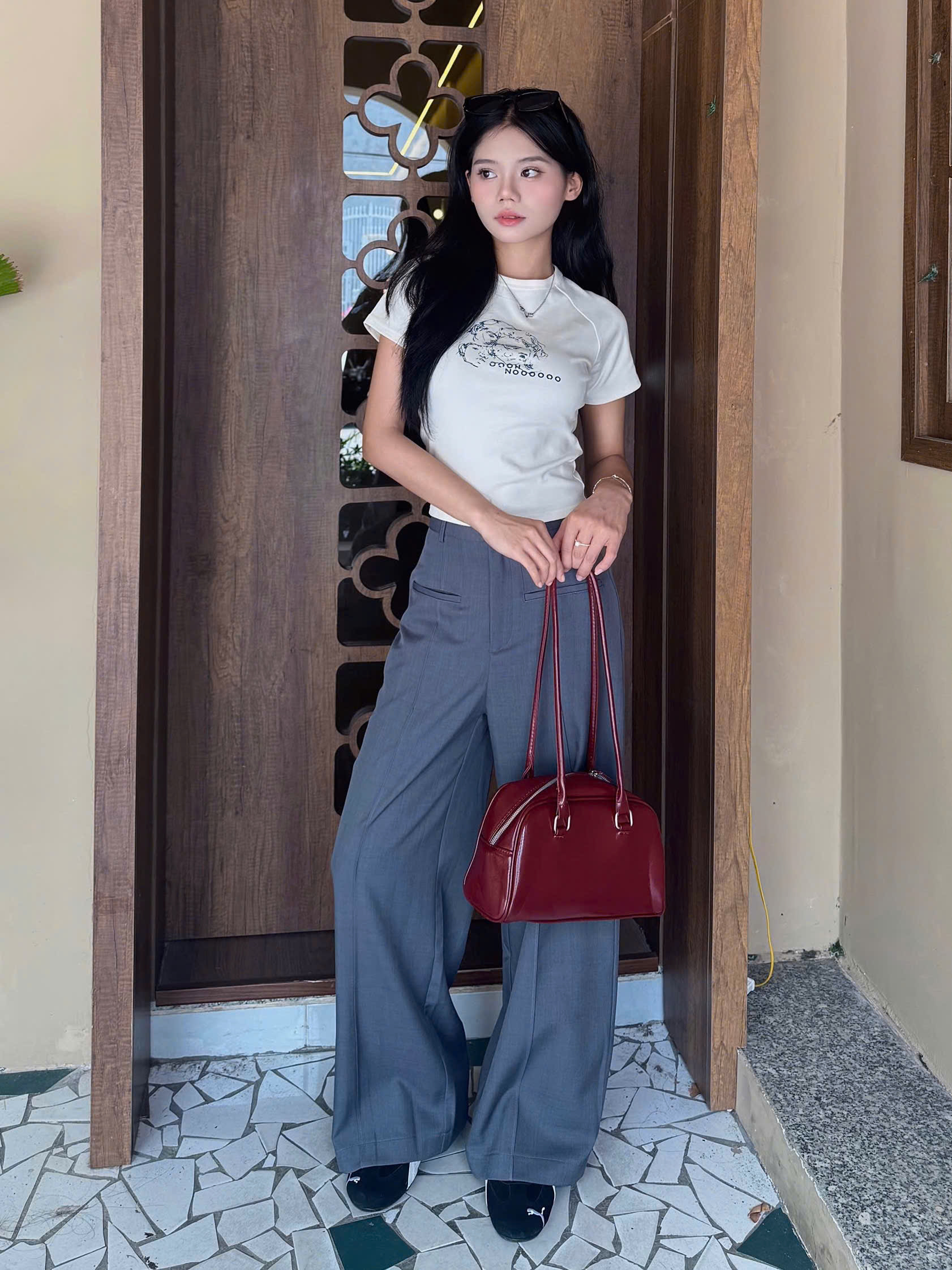 Q8422 - Q suông dài 2 túi mổ trước