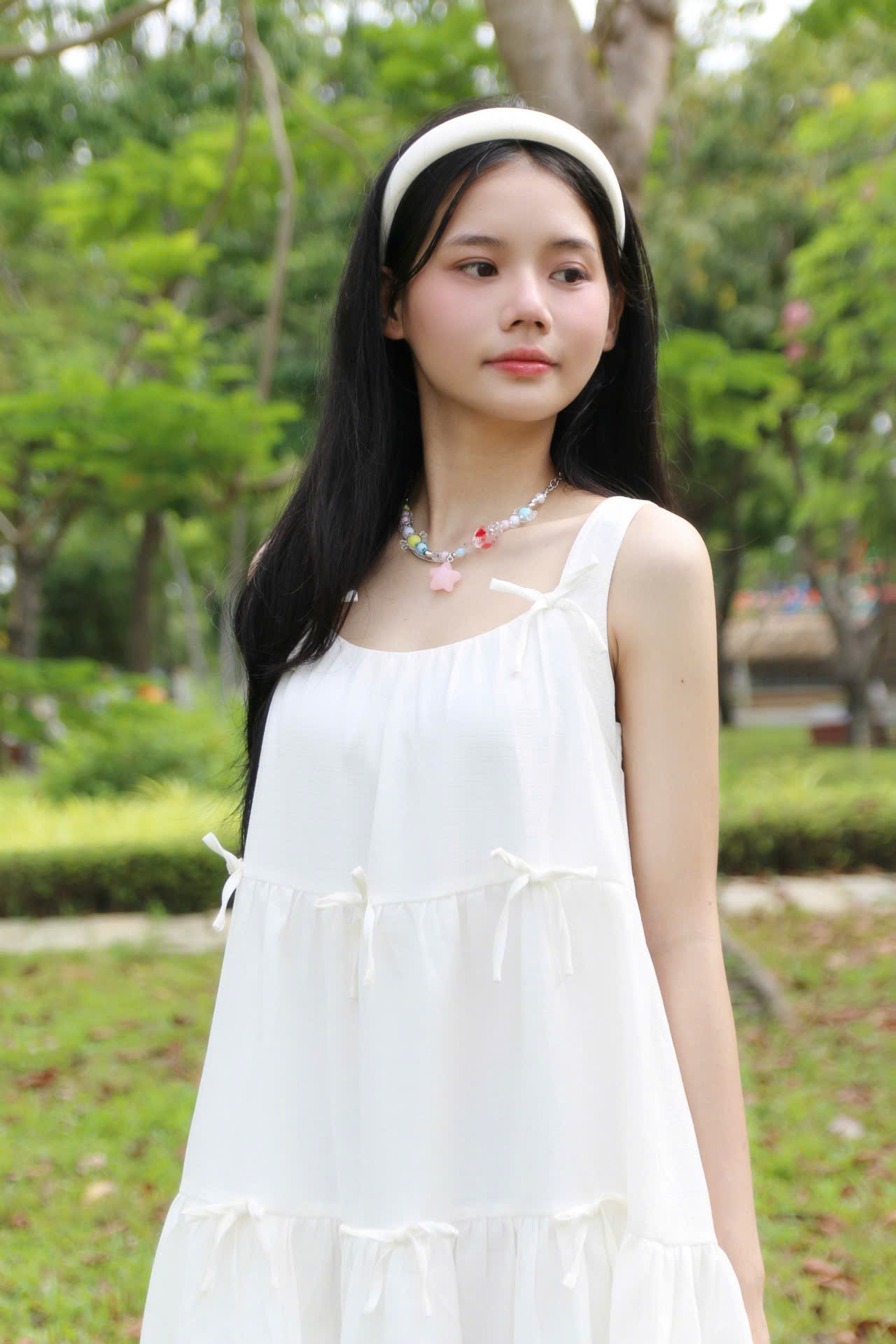 D5960 - D 2 dây 3 tầng đính nơ