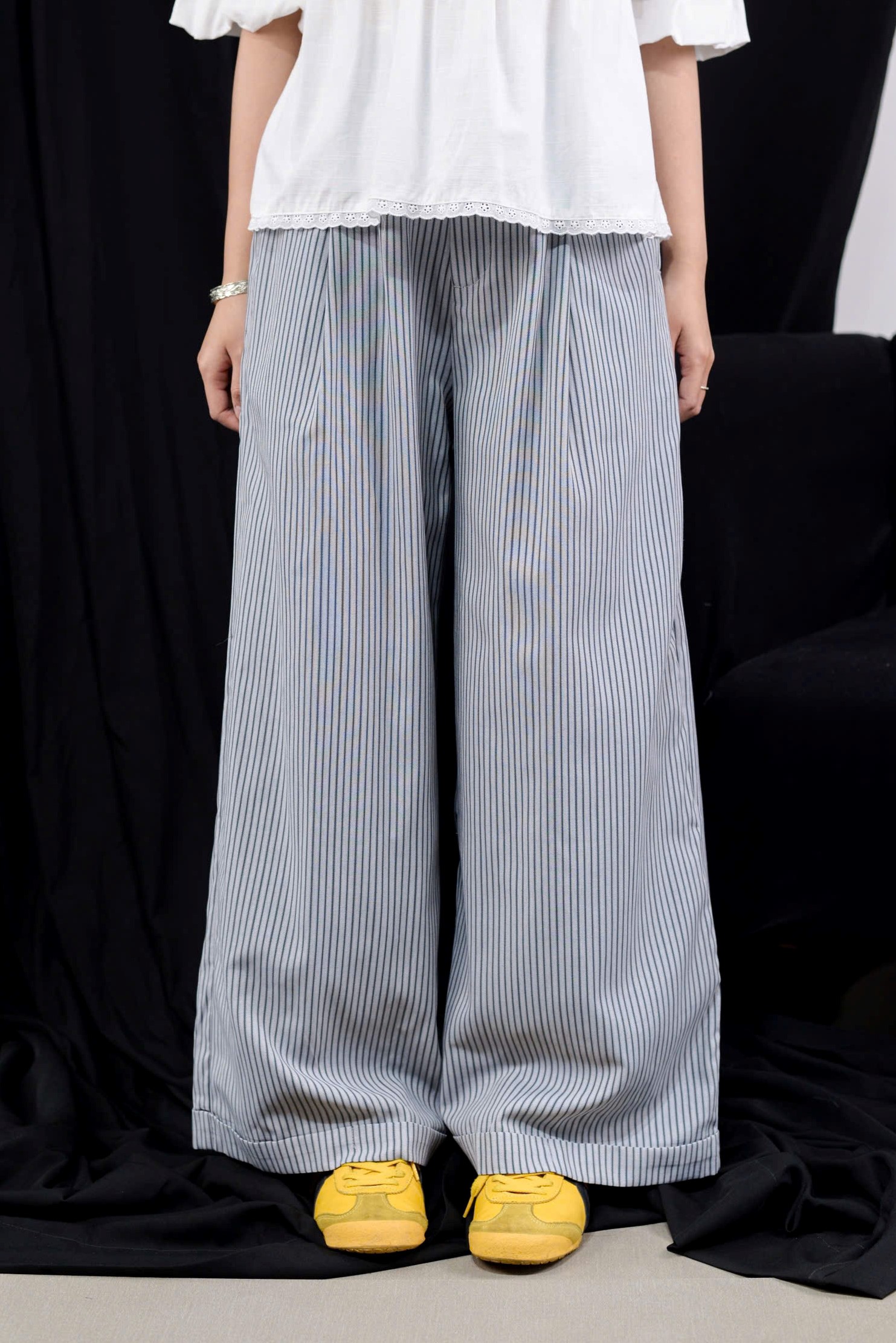 Q8456 - Q Culottes xăn lai lưng phối ren