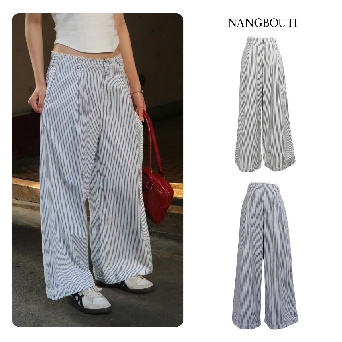 Q8456 - Q Culottes xăn lai lưng phối ren