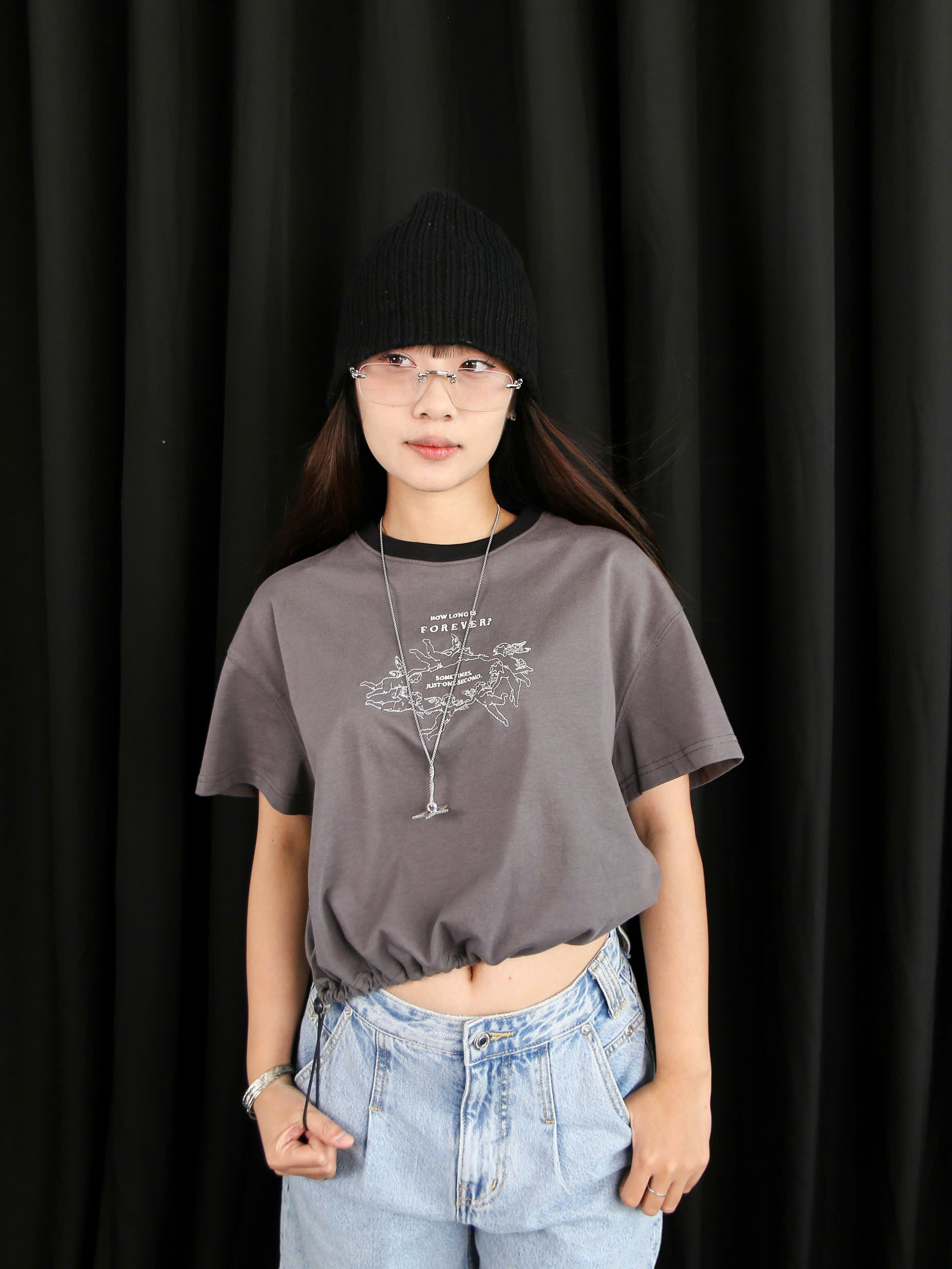 A27951 - A thun crop rút lai 1704 thêu Forev