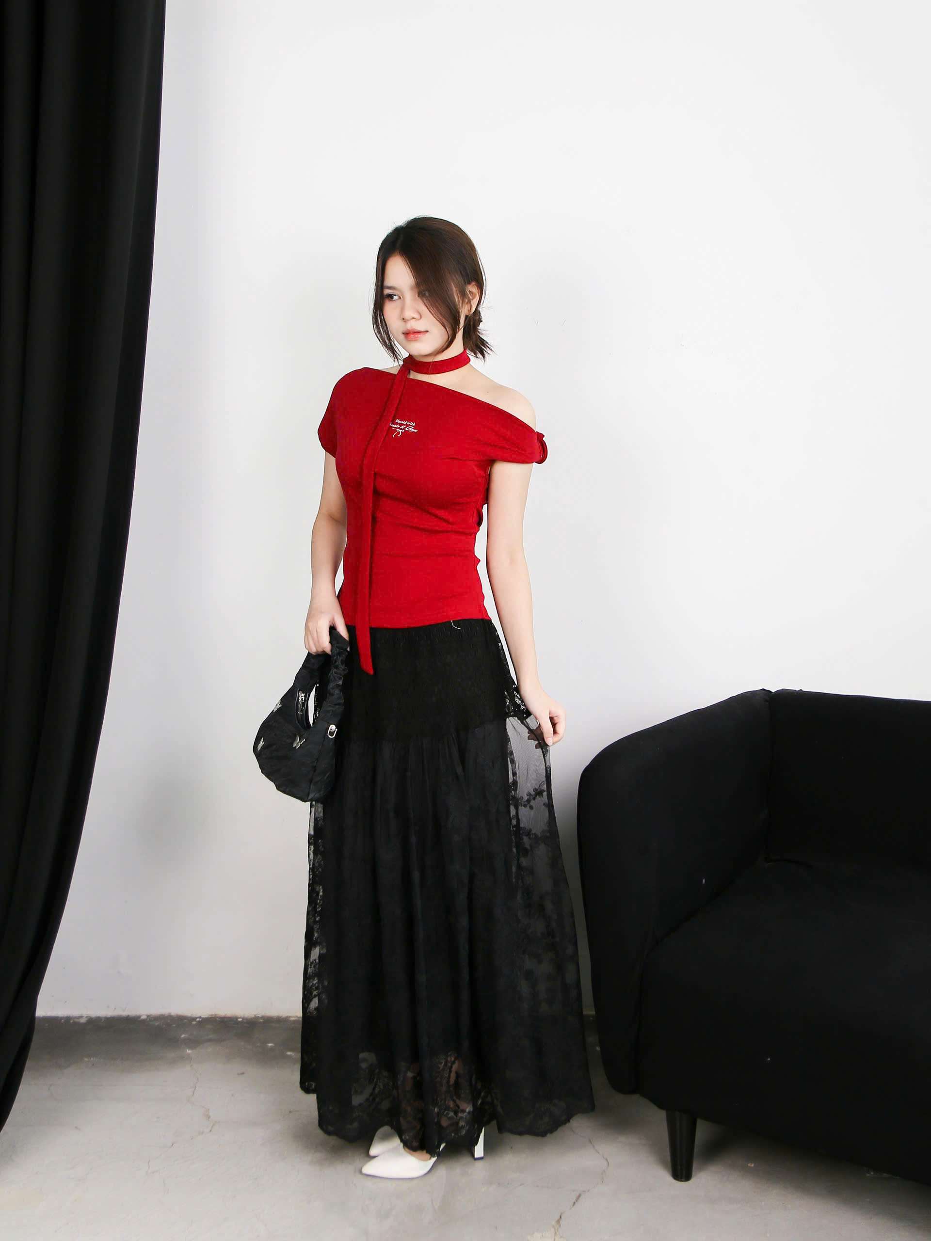 A27859 - Áo trễ vai kèm dây rời