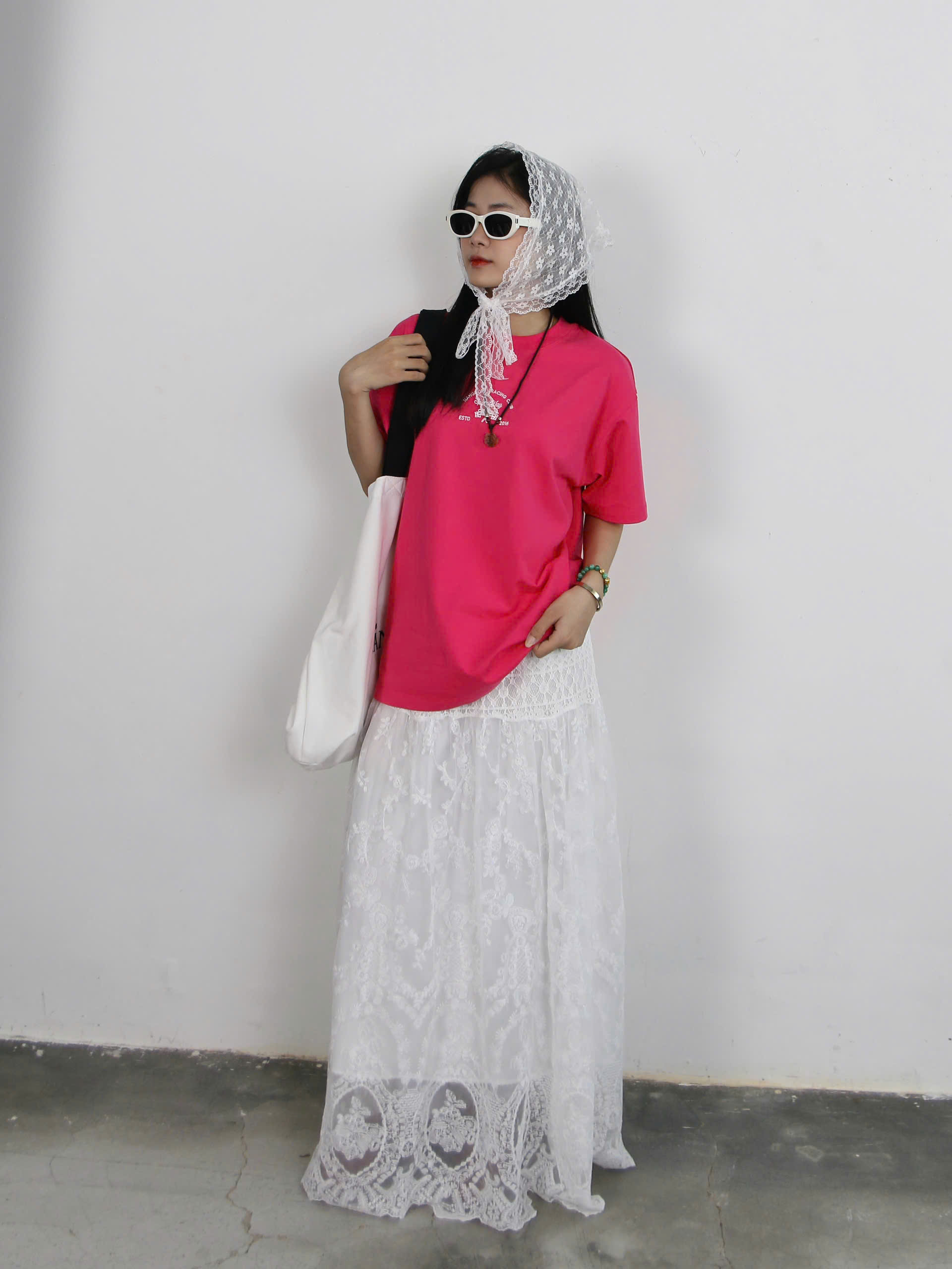 A28116 - A thun TN phối cổ in thêu Tur