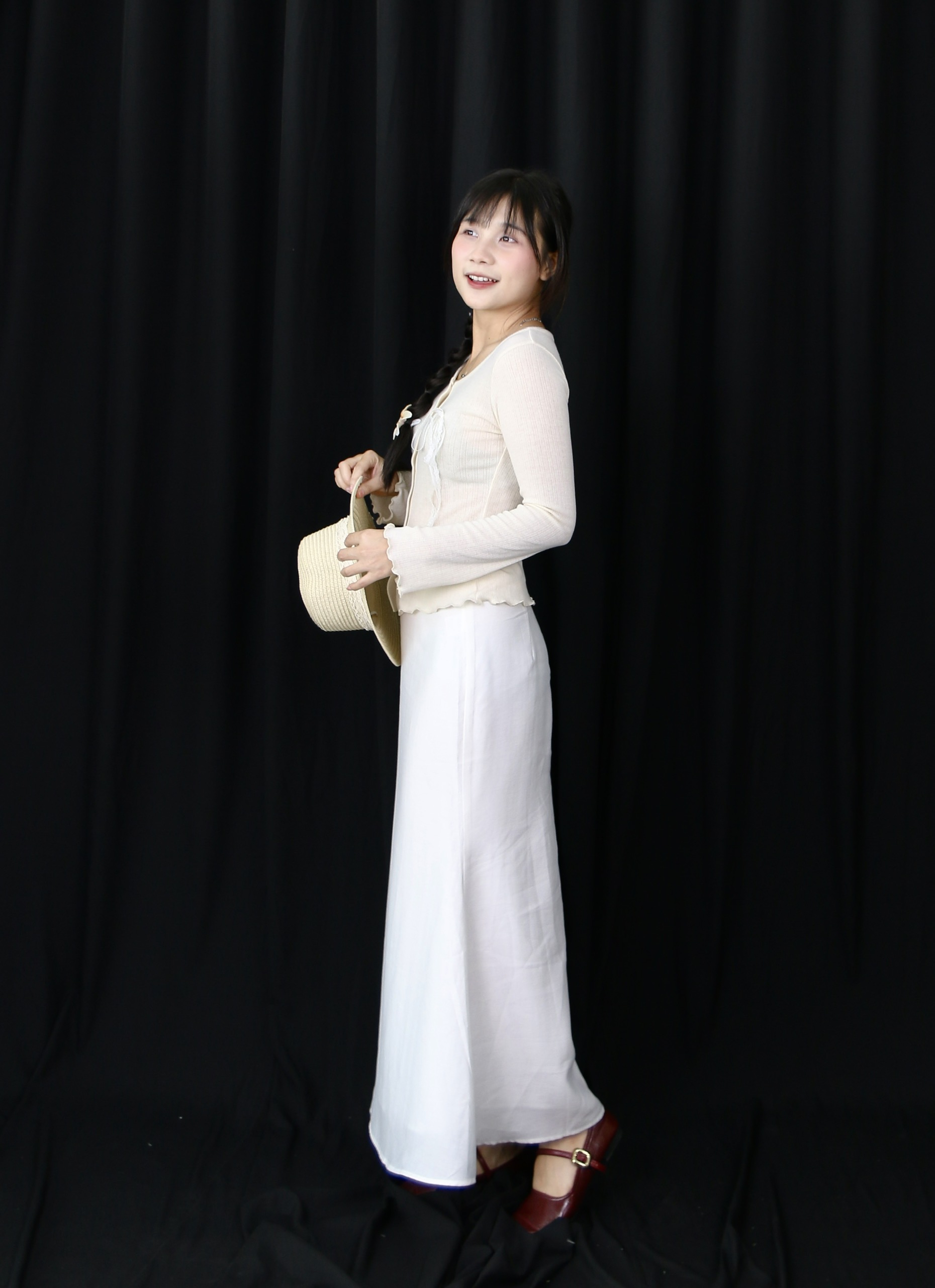 K3071 - K cardigan TD phối ren nơ