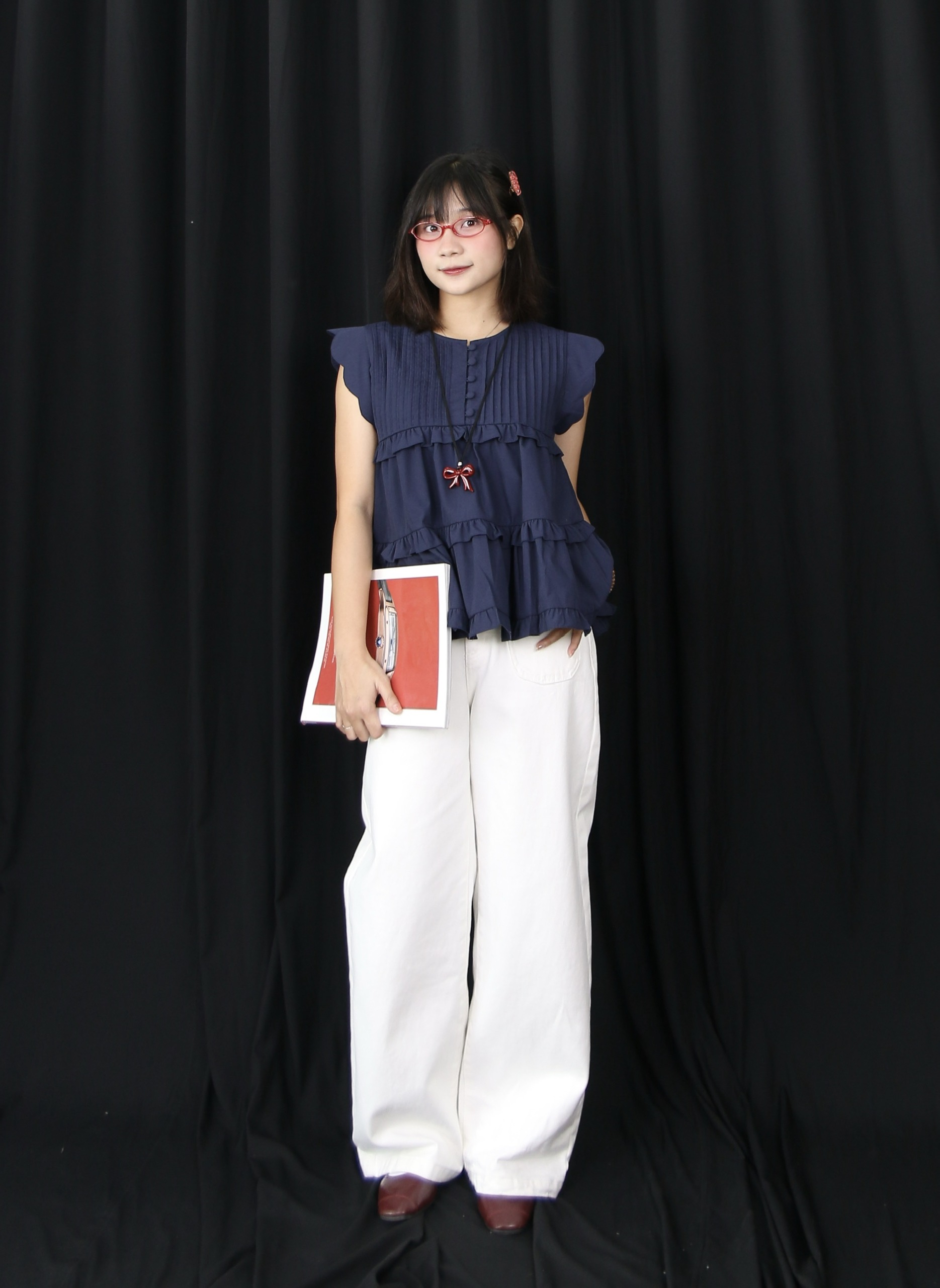 A28094 - A babydoll xếp li nút bọc