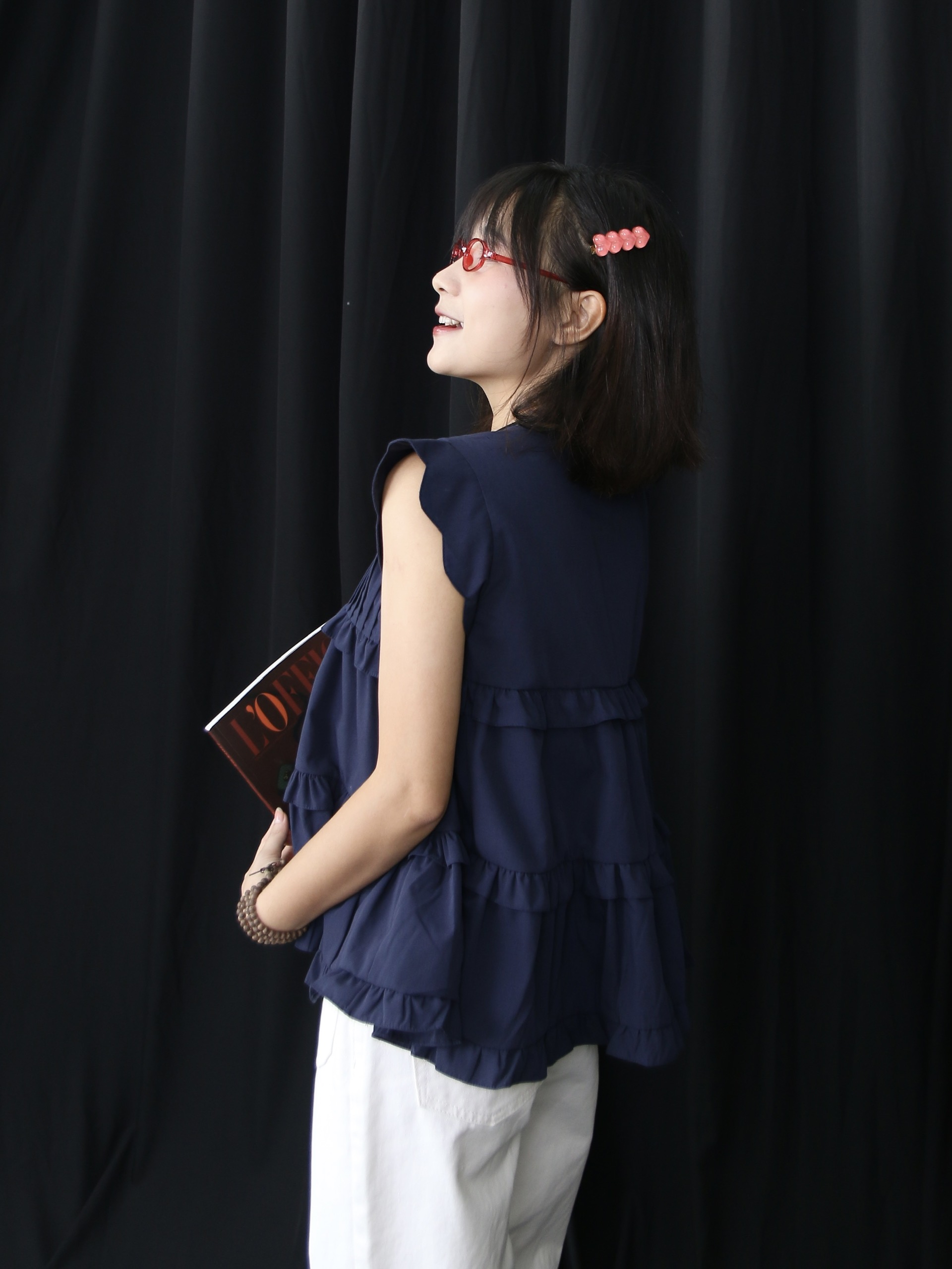 A28094 - A babydoll xếp li nút bọc
