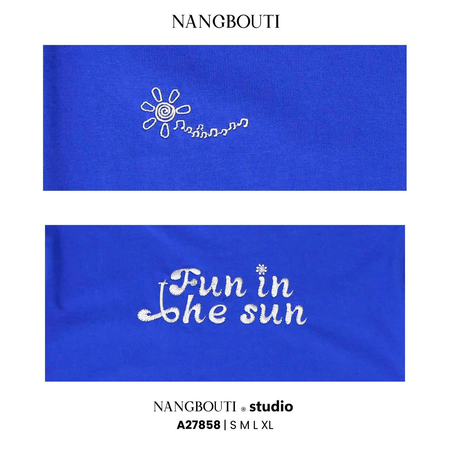 A27858 - A thun form gọn thêu The sun