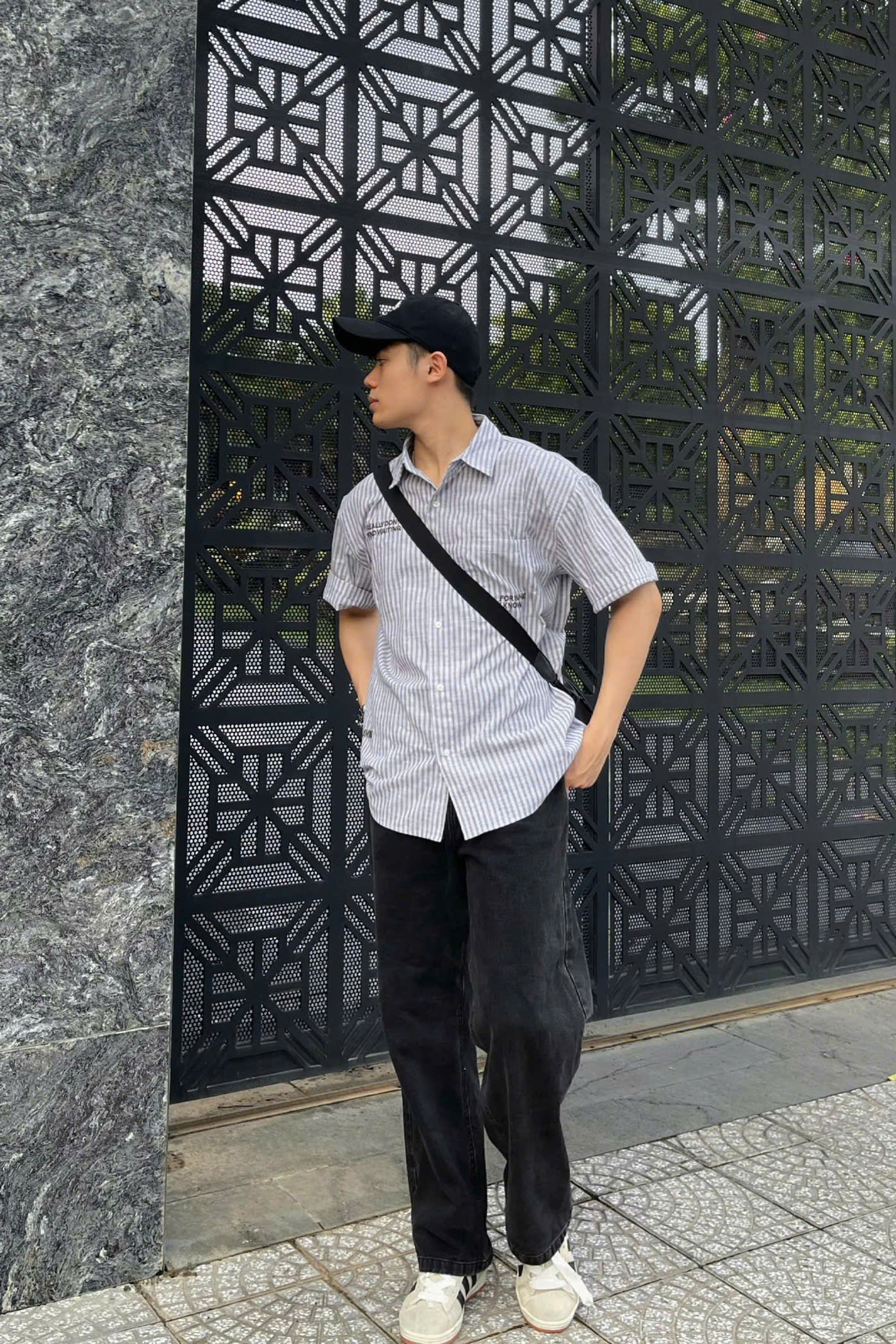 A28180 - A smi nam sọc TN 1 túi thêu I really