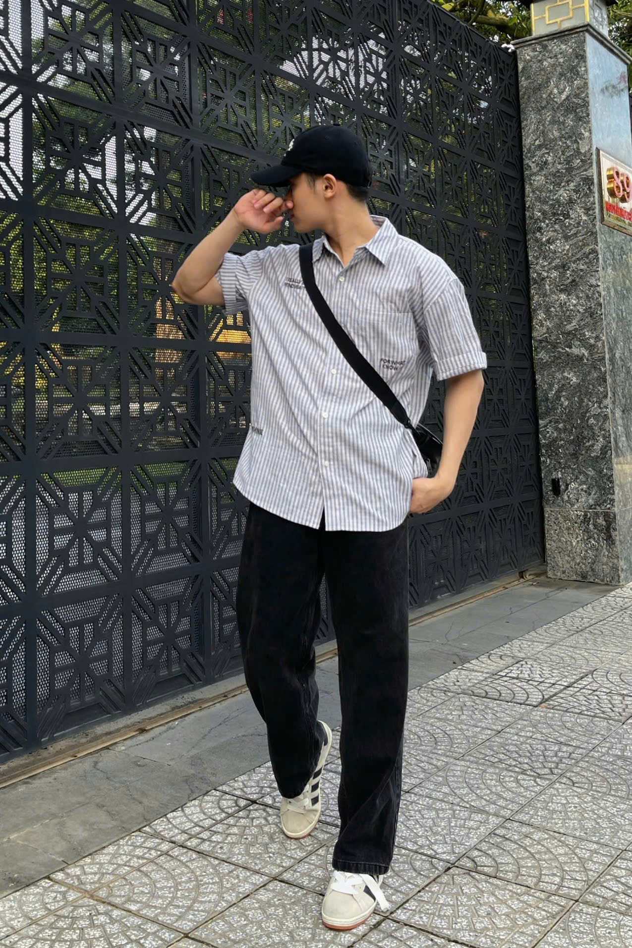 A28180 - A smi nam sọc TN 1 túi thêu I really