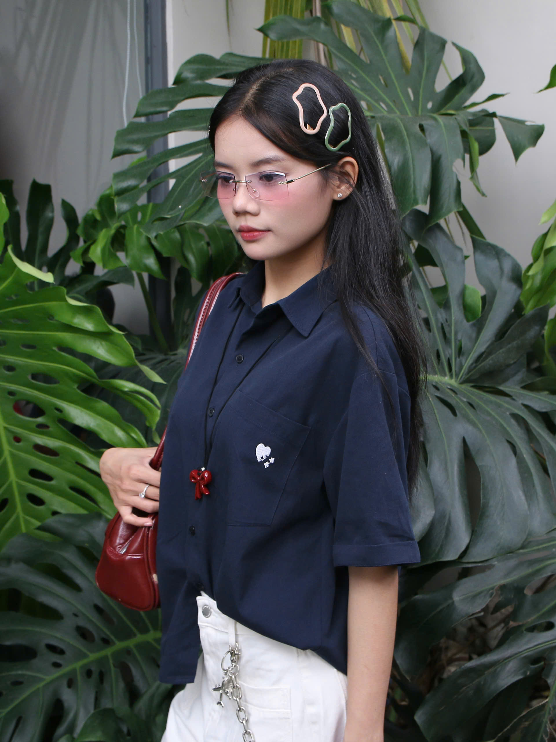 A28174 - A smi 1 túi thêu Heart