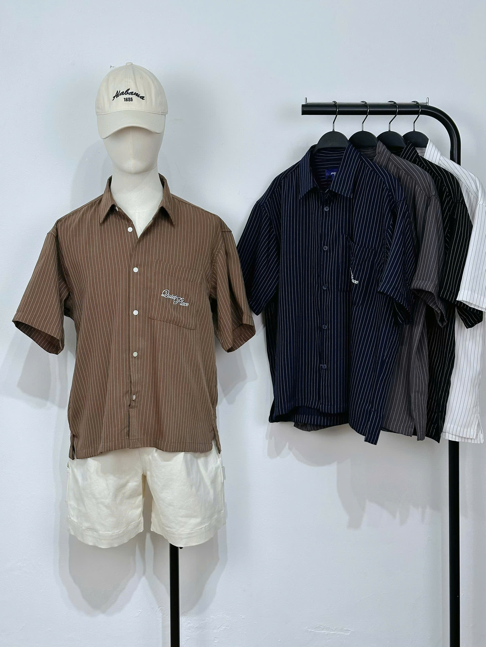 A28896 - A smi sọc nam TN lệch tà 1 túi thêu Quiet