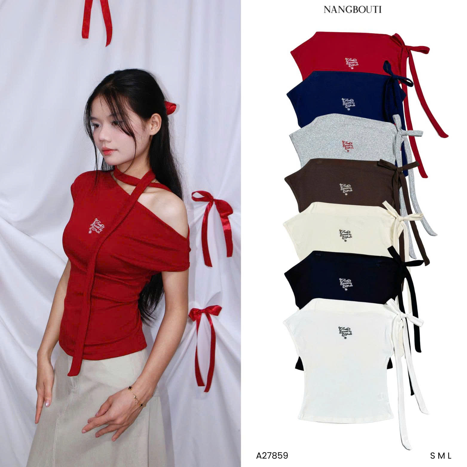 A27859 - Áo trễ vai kèm dây rời