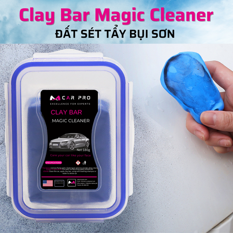 Đất sét tẩy bụi sơn Clay Bar Magic Cleaner - hộp lớn 180g
