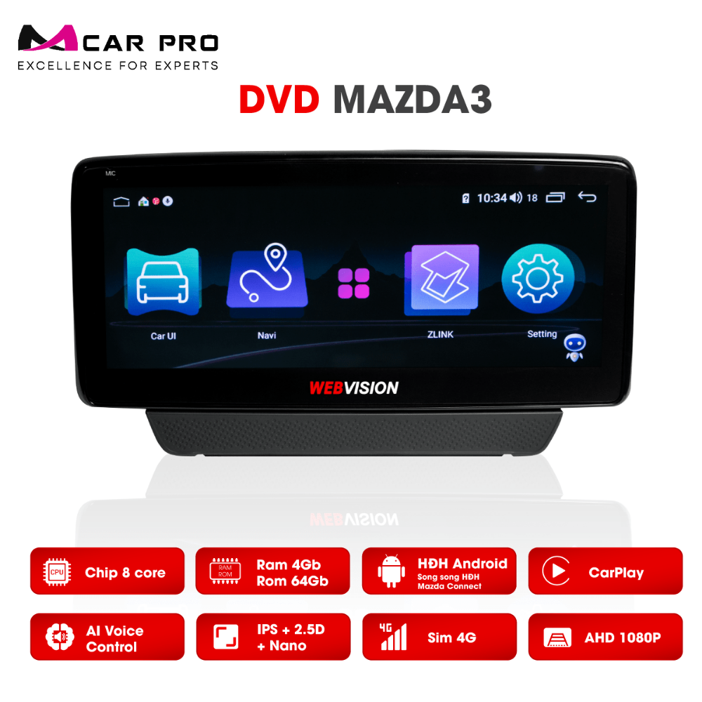Màn hình Android Webvision Mazda 3