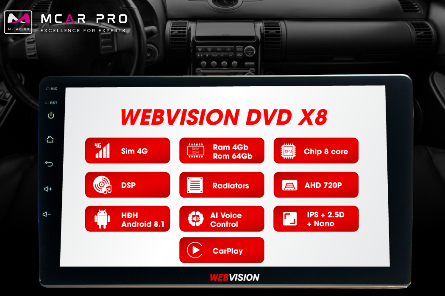 Màn hình Android Webvision X8