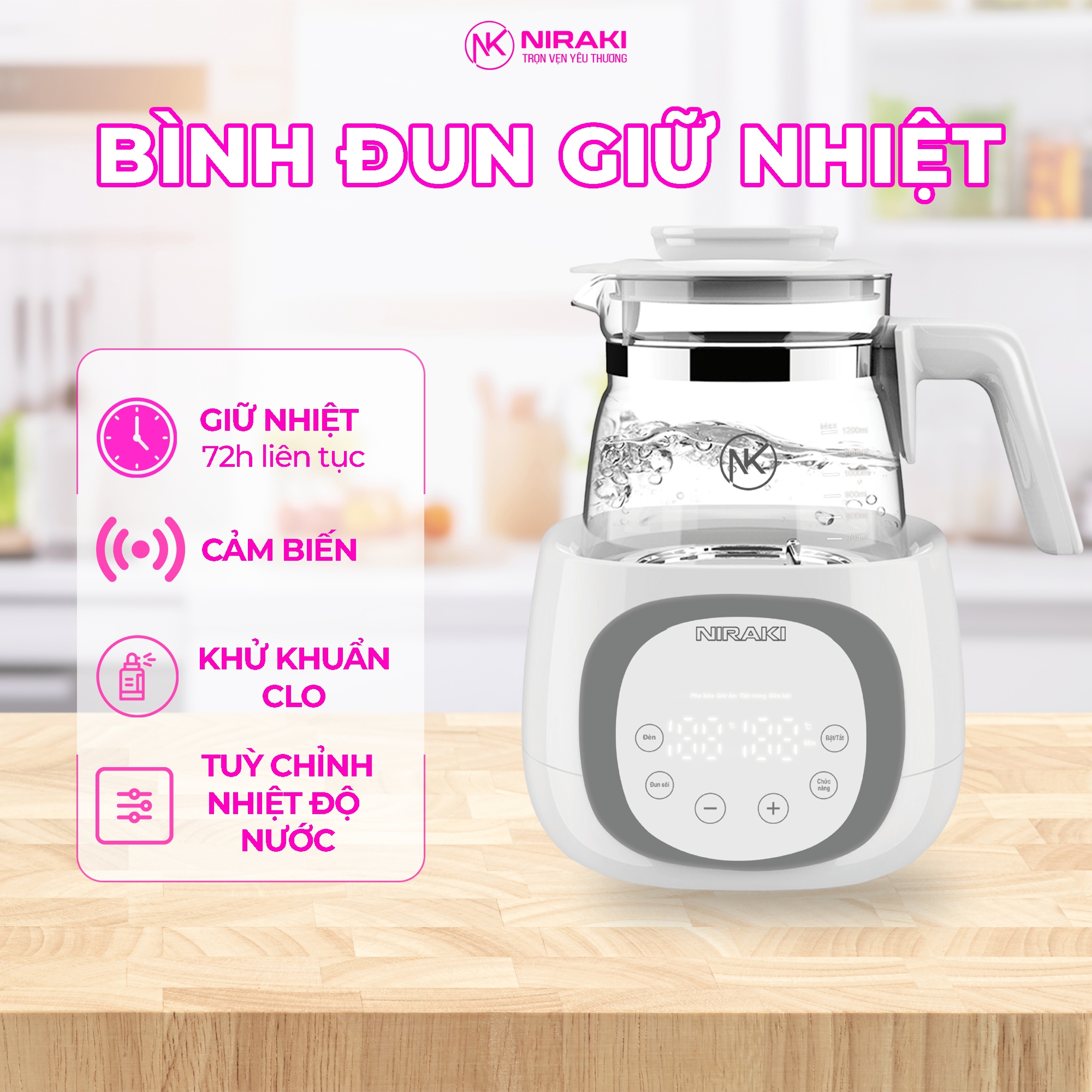 Bình Đun Giữ Nhiệt Niraki