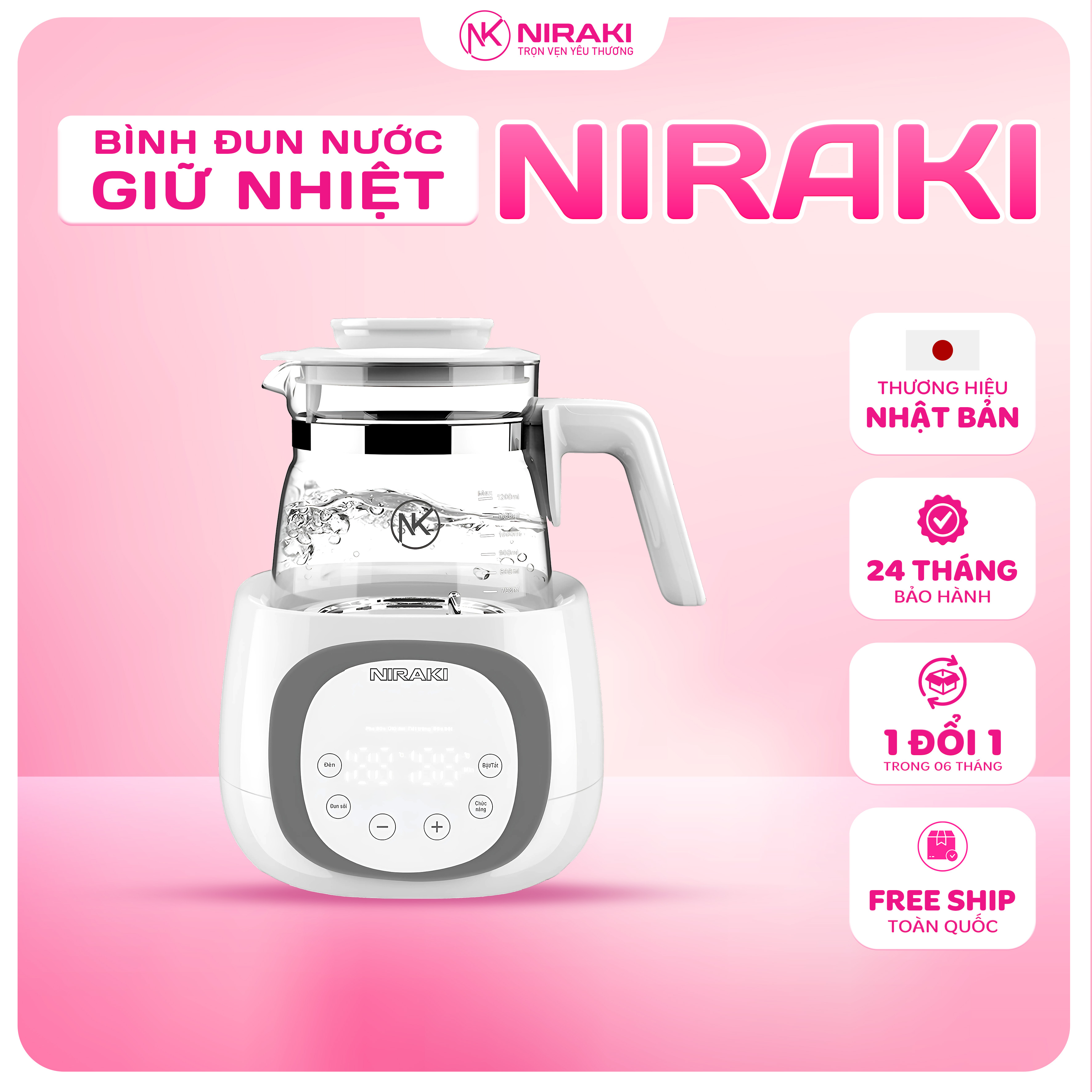 Bình Đun Giữ Nhiệt Niraki