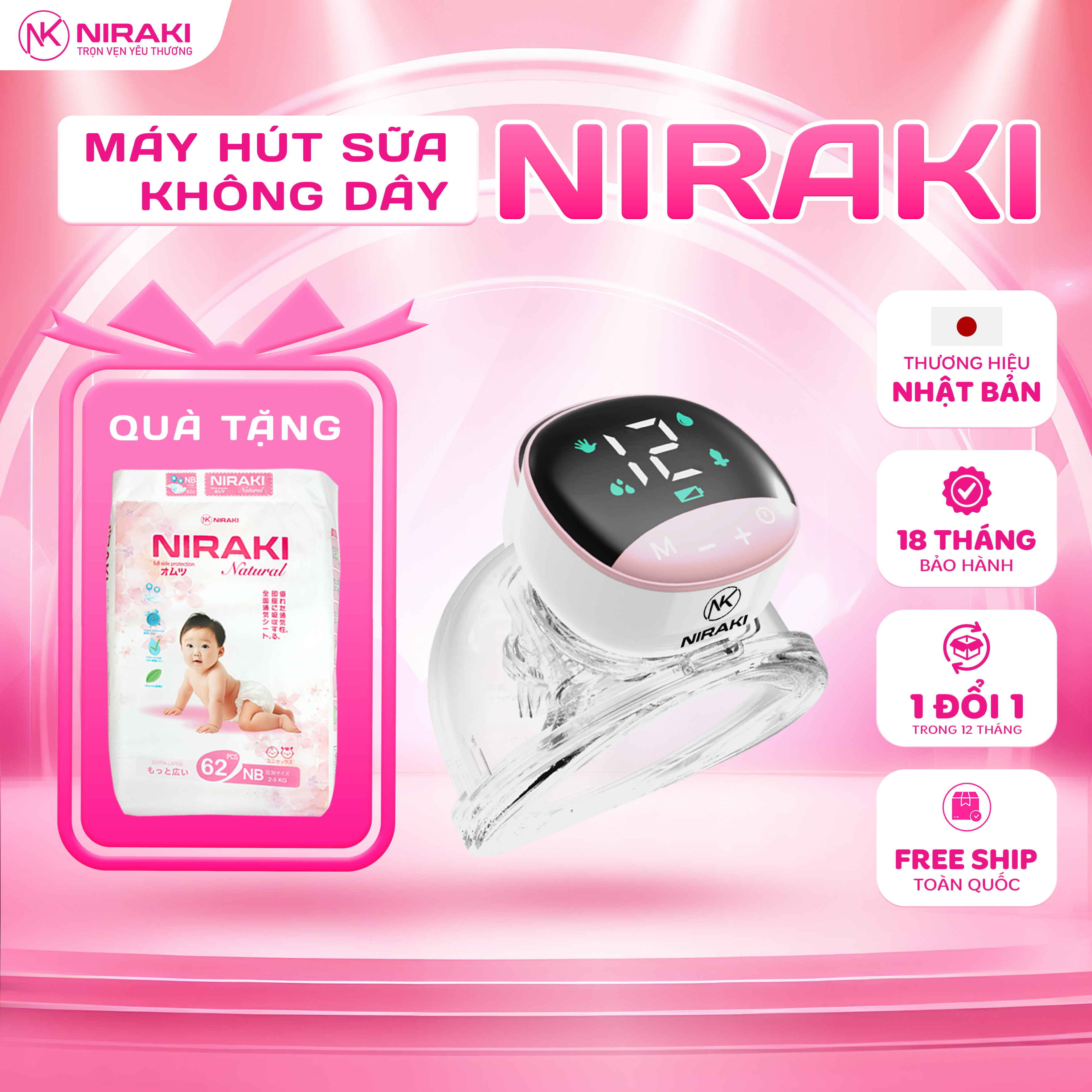Máy Hút Sữa Đơn Niraki