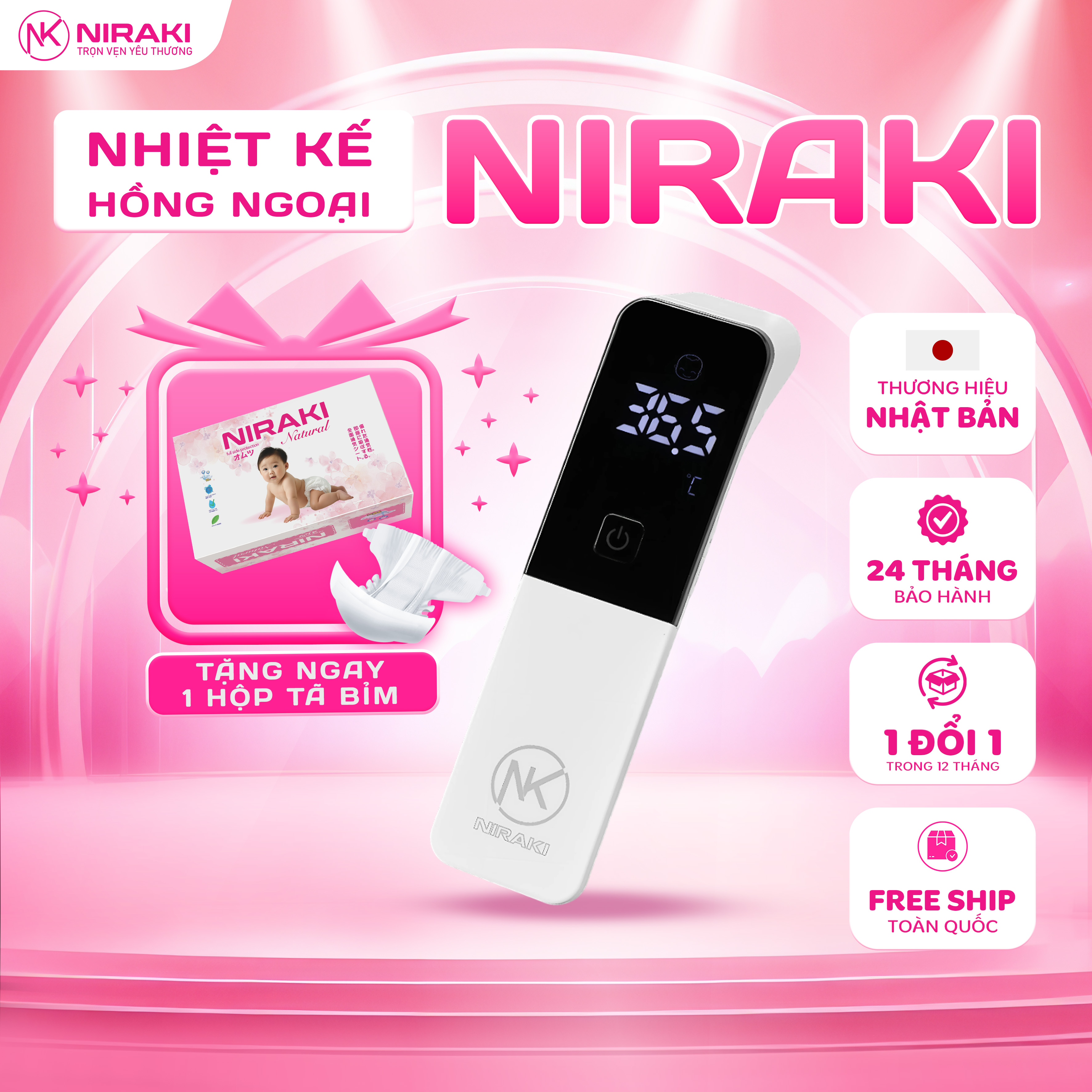 Nhiệt Kế Hồng Ngoại Niraki