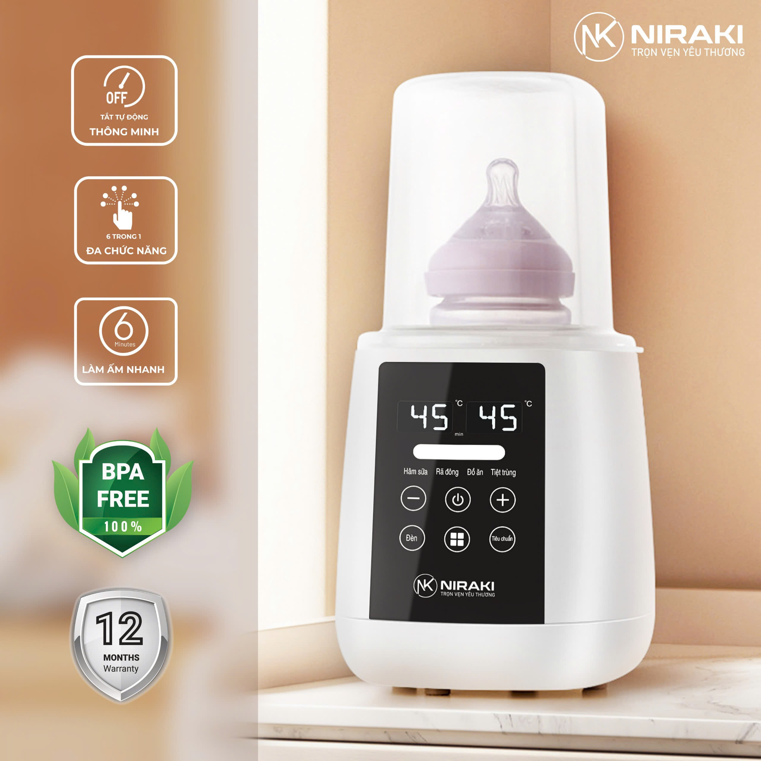 Máy Hâm Sữa Niraki