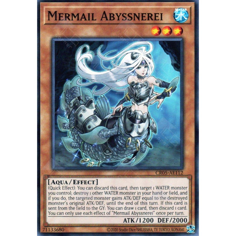 [ Bài Yugioh Chính Hãng ] CR05-AE112 Mermail Abyssnerei - Common