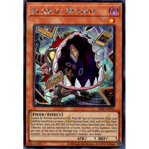 [ Bài Yugioh Chính Hãng ] ES02-AE013 Eater of Millions - Secret Rare