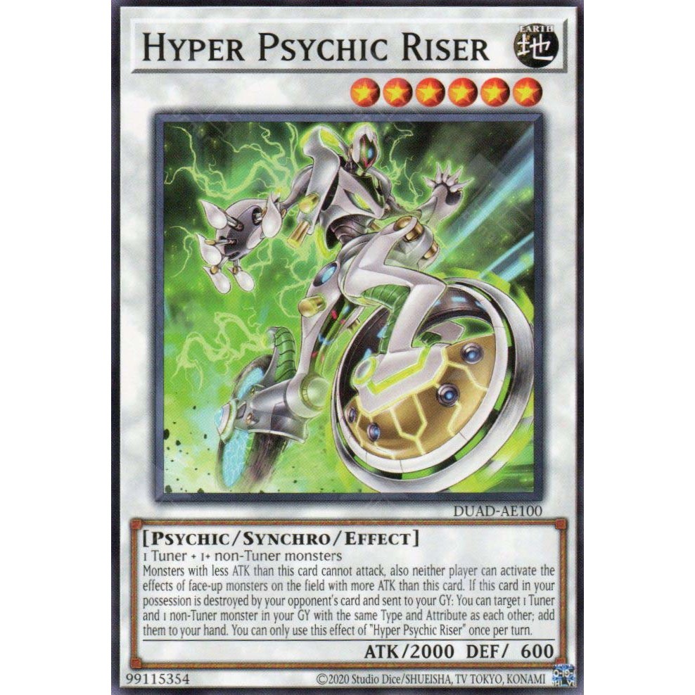 [ Bài Yugioh Chính Hãng ] DUAD-AE100 Hyper Psychic Riser - Common