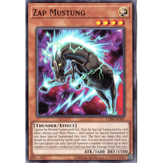 [ Bài Yugioh Chính Hãng ] CORI-AE101 Zap Mustung - Common