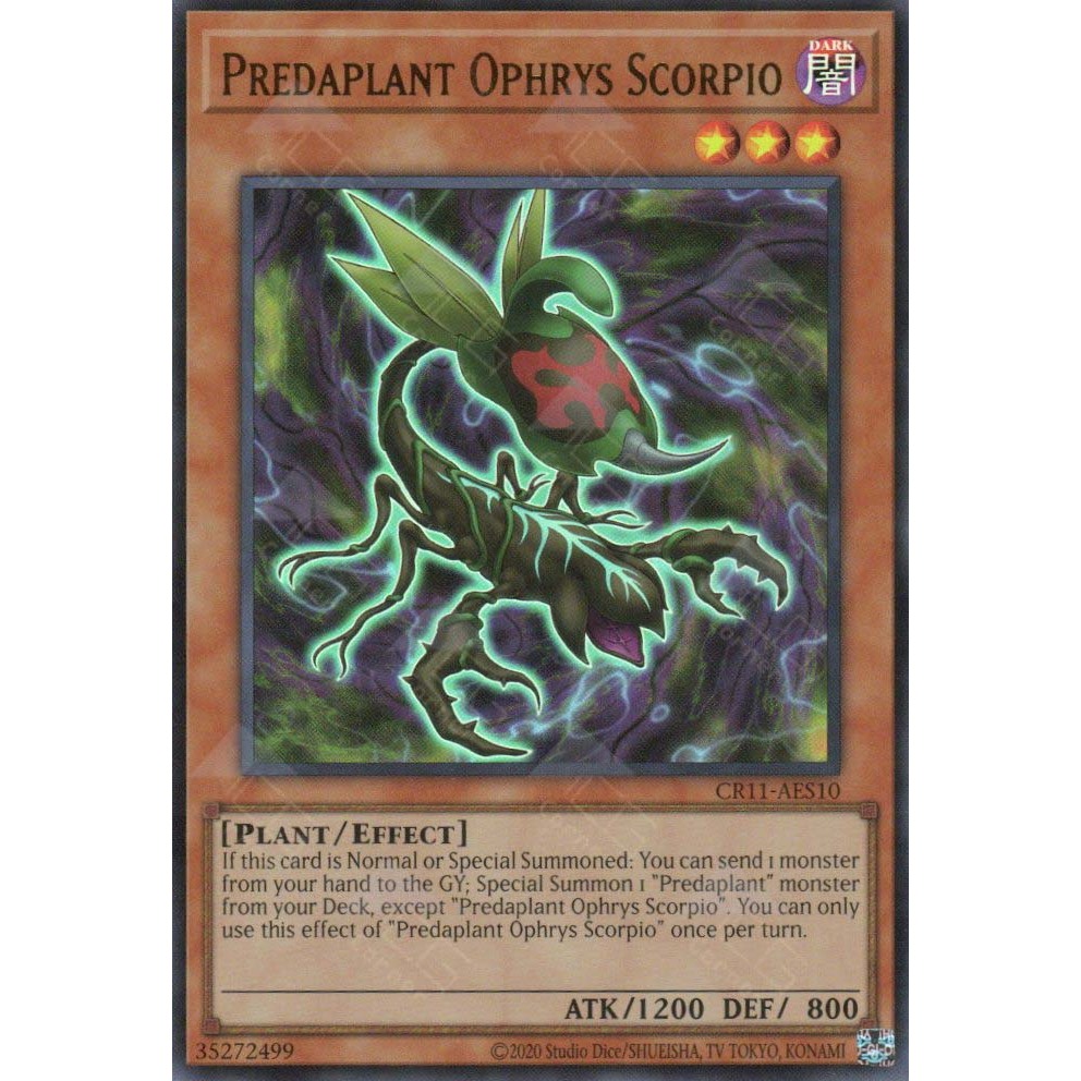 [ Bài Yugioh Chính Hãng ] CR11-AES10 Predaplant Ophrys Scorpio (UR)