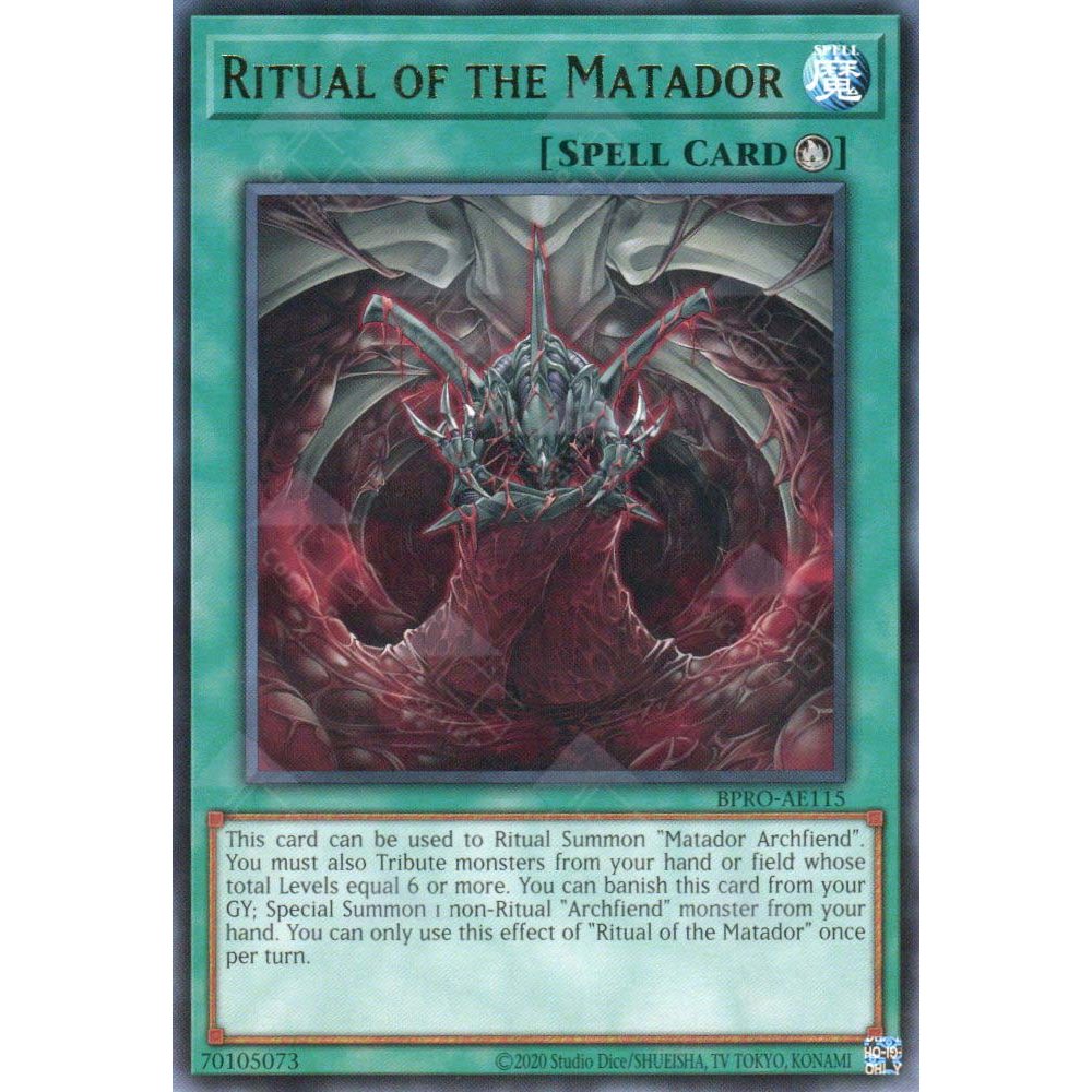 [ Bài Yugioh Chính Hãng ] BPRO-AE115 Ritual of the Matador - Rare