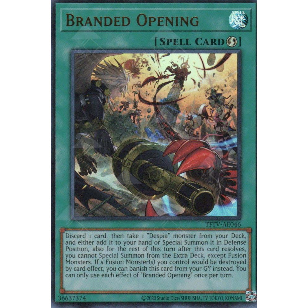 [ Bài Yugioh Chính Hãng ] TFTV-AE046 Branded Opening - Ultra Rare