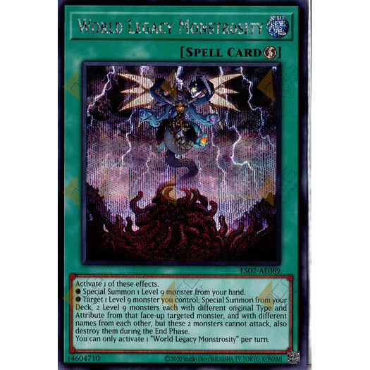 [ Bài Yugioh Chính Hãng ] ES02-AE089 World Legacy Monstrosity - Secret Rare