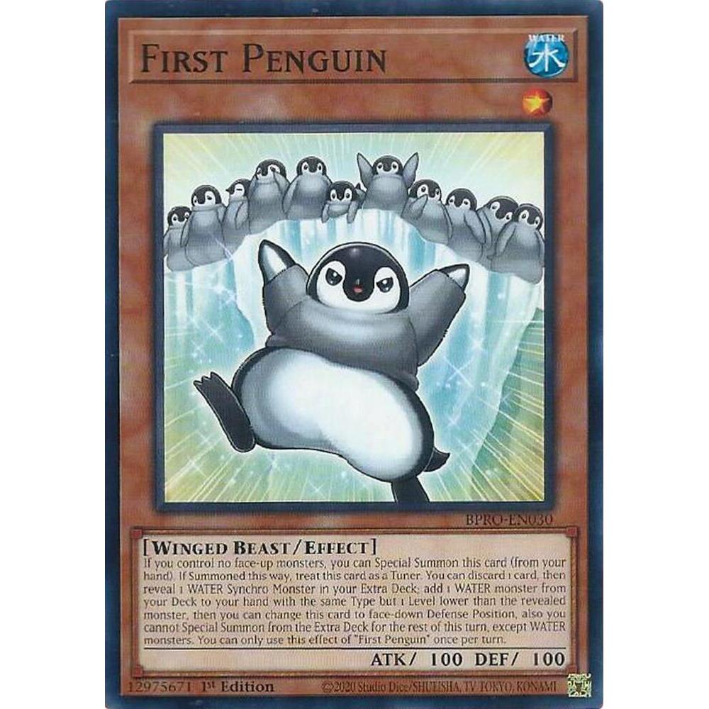 [ Bài Yugioh Chính Hãng ]  First Penguin - BPRO-EN030 - Common 1st Edition