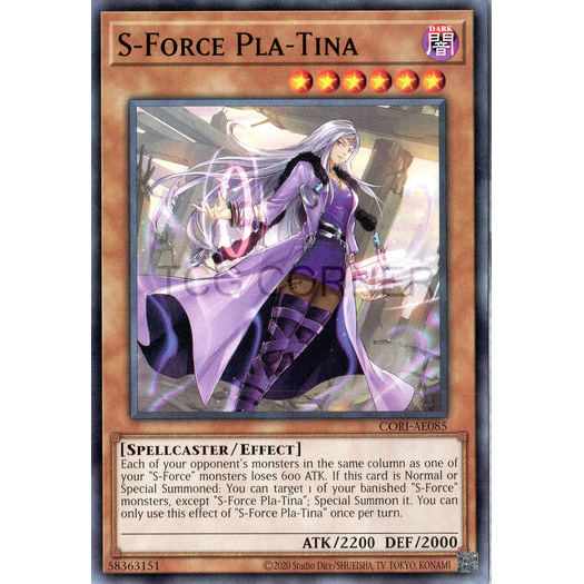 [ Bài Yugioh Chính Hãng ] CORI-AE085 S-Force Pla-Tina - Common